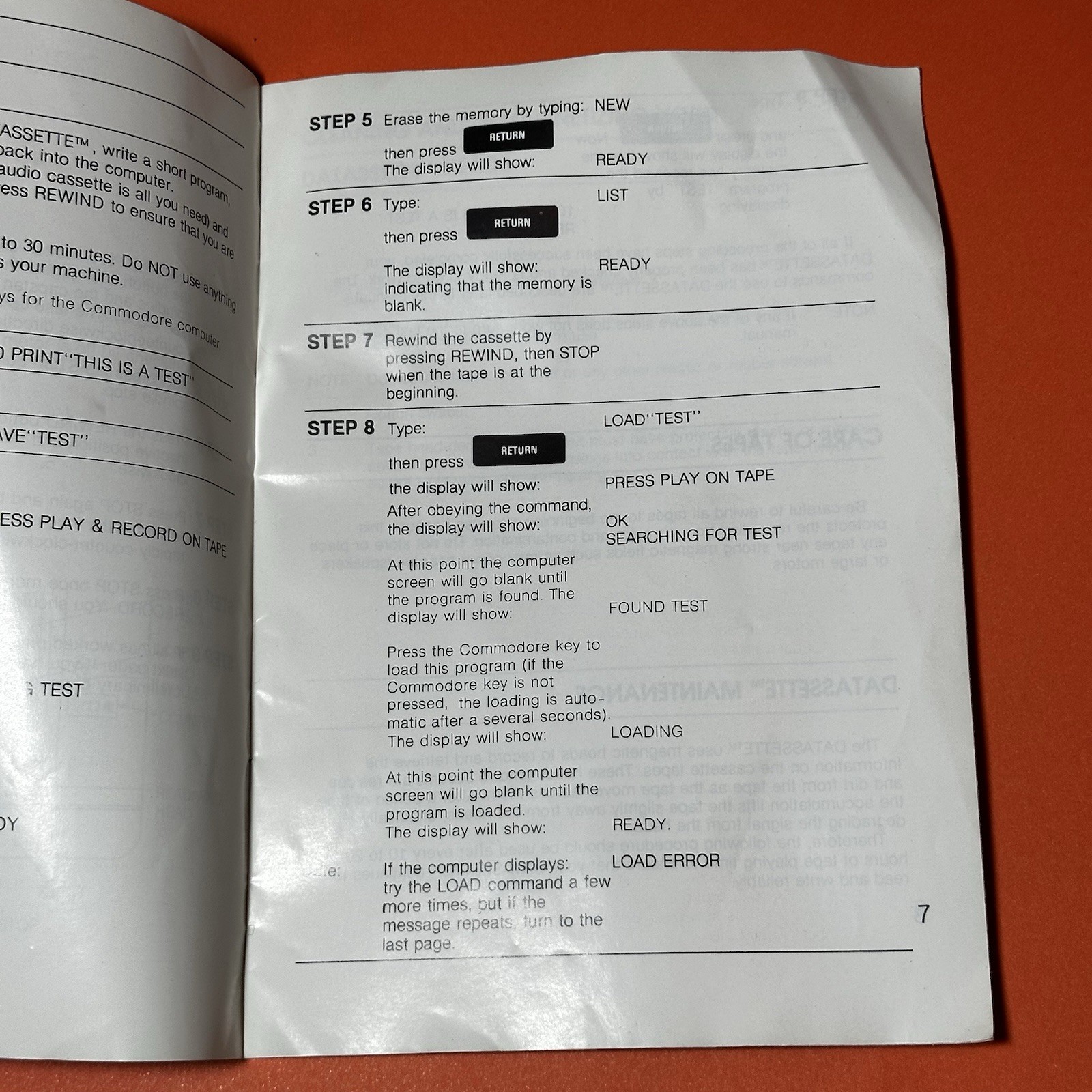Commodore 1531 Datasette Users Guide - Average Condition