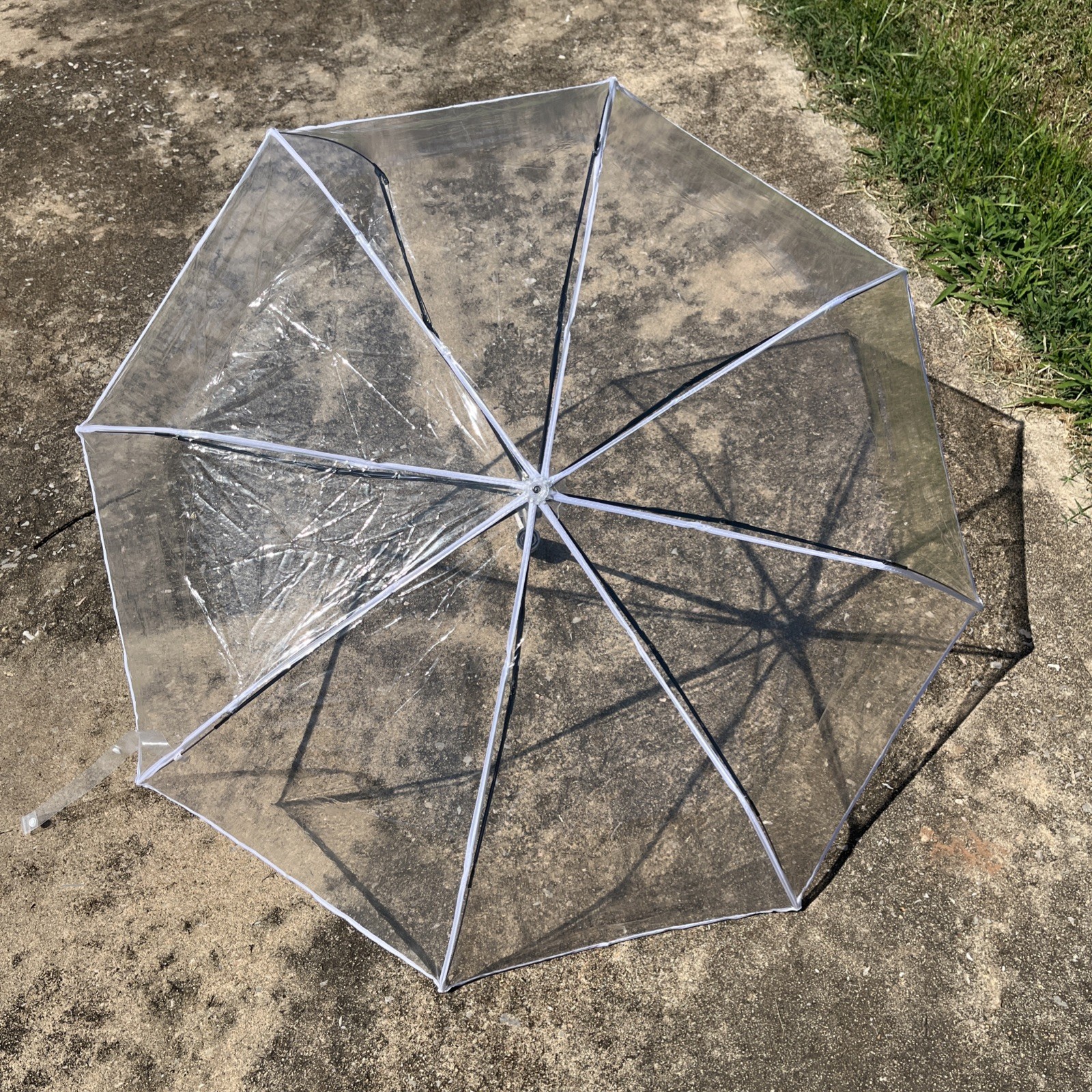 Clear Portable 38" Diameter Light Weight Folding Umbrella New