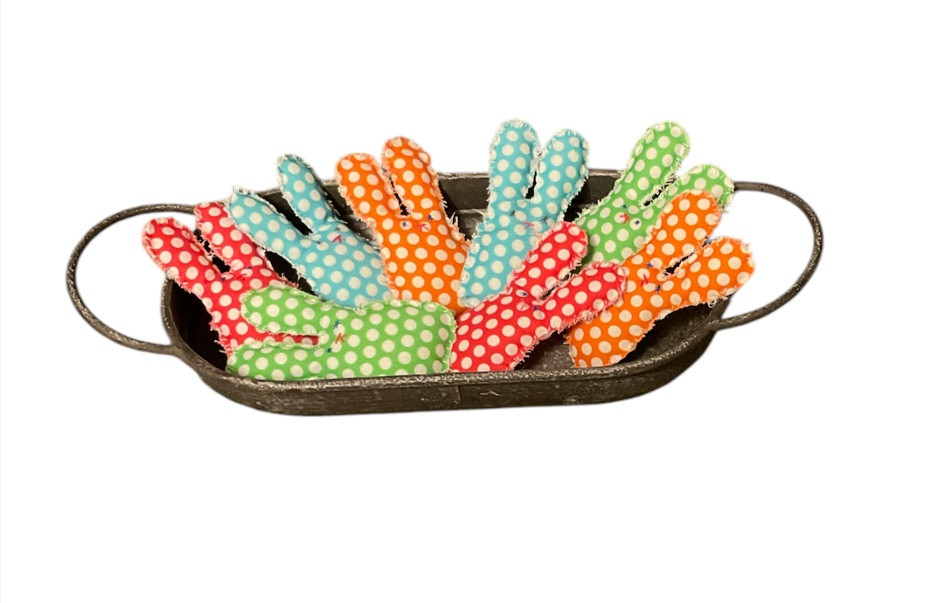 8 Colorful Bunny Rabbit Bowl Fillers Country Decor Easter Basket Primitive