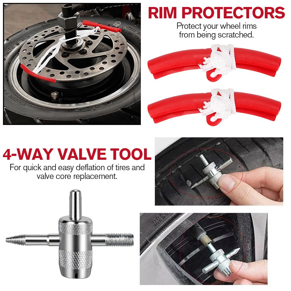 25Pcs Tire Spoons Motorcycle Dirt Bike Tire Changing Tools Iron Set Lawn