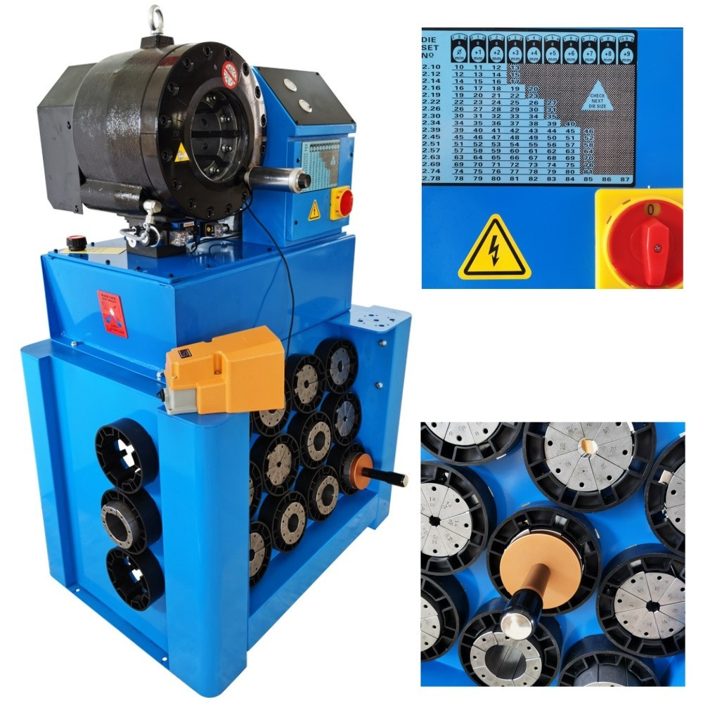 Pipe Reducing Machine 0.55-2.72"Circular Tube Shrinking Machine Hose Clamping