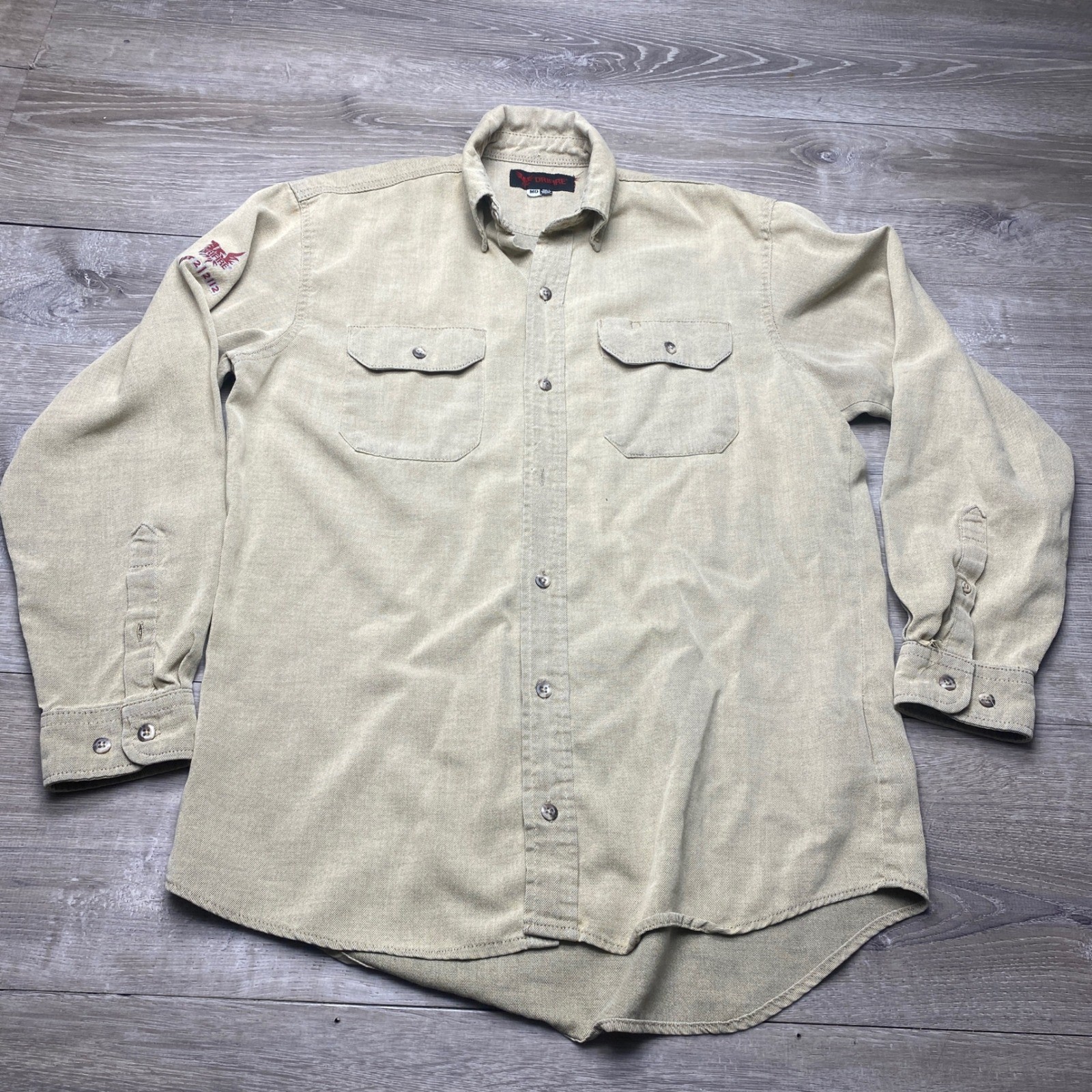 Drifire Shirt Tecgen Select Mens MD Khaki Tan FR Flame Resistant CAT 2