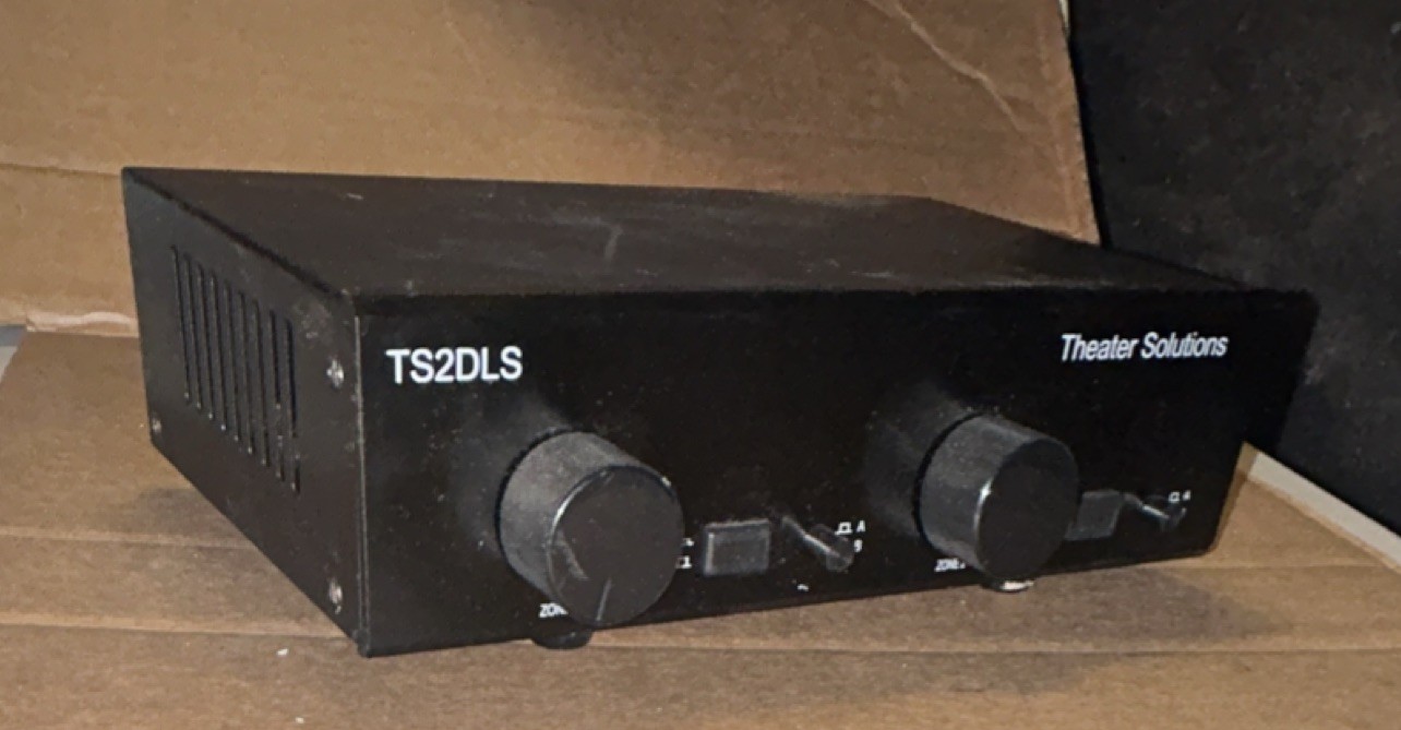 Theater Solutions TS2DLS 2 Channel Speaker Selector Analog Black Raw Cable Jacks