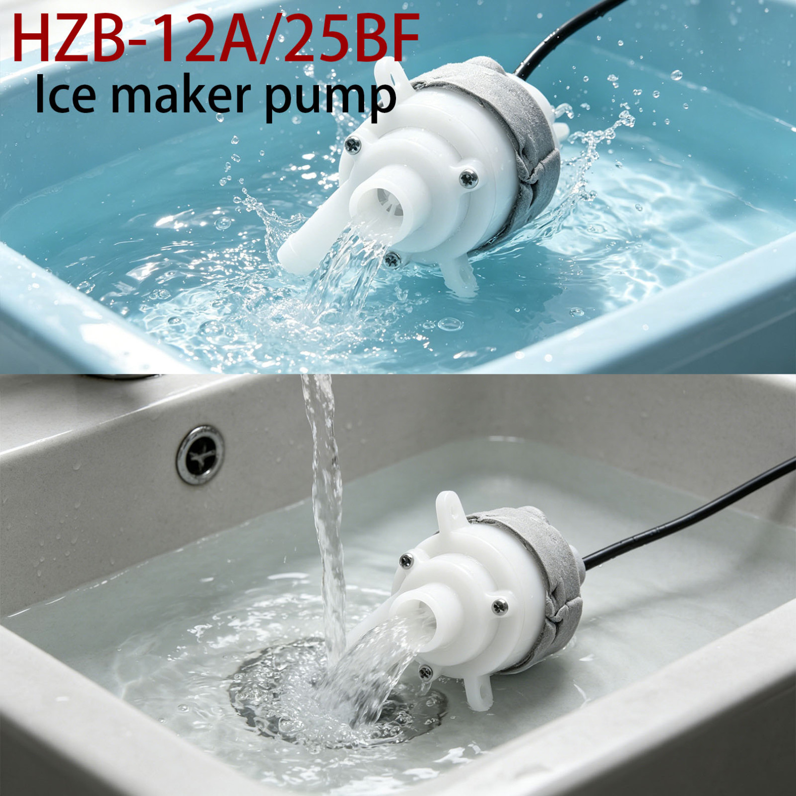 Small DC12V Pump for Household Ice Maker HZB Series Replacement Component