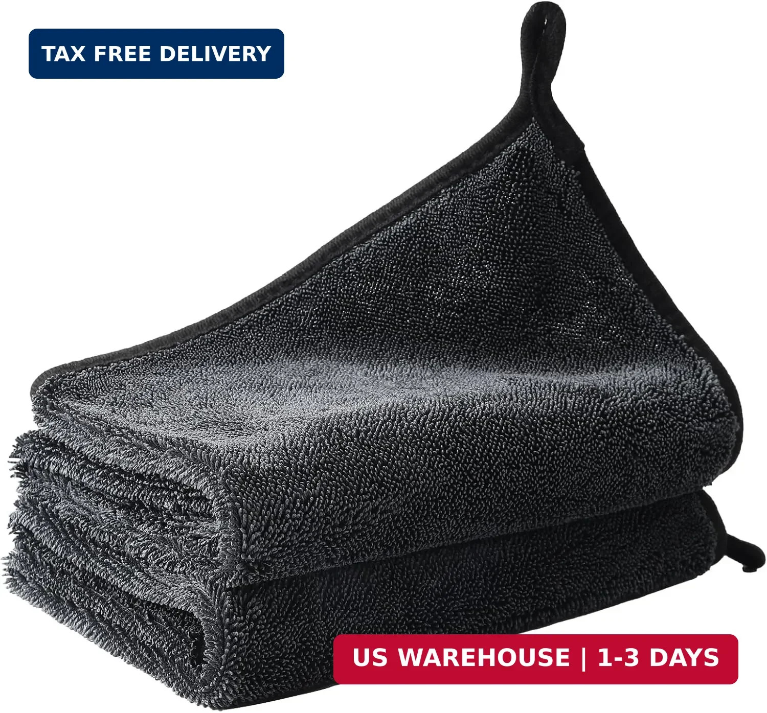 Kingsheep 2Pack Car Drying Towel,Twisted Loop Drying Towel for Cars 650GSM Super