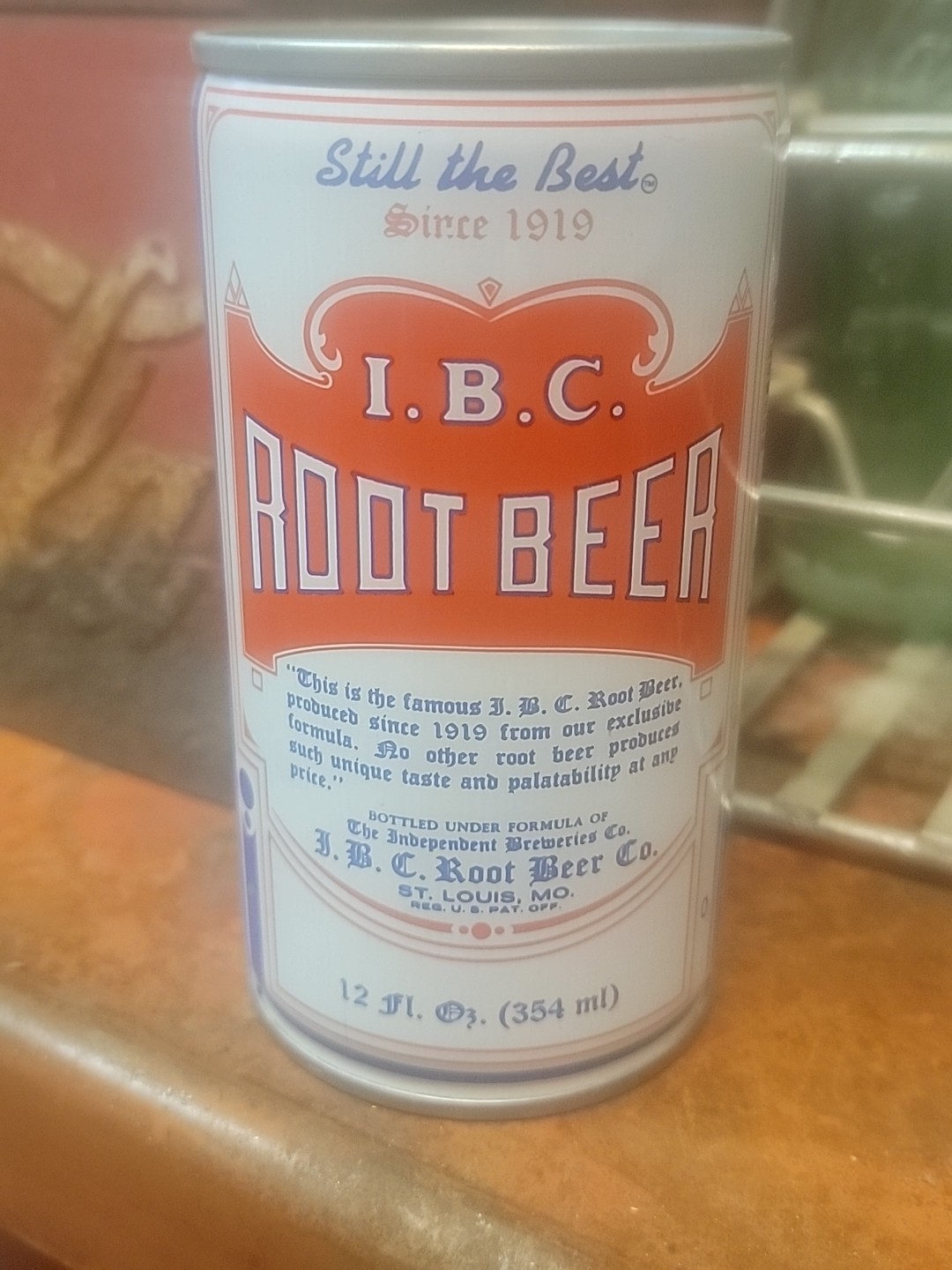 VINTAGE IBC ROOT BEER PULL TAB STEEL CAN St Louis Mo