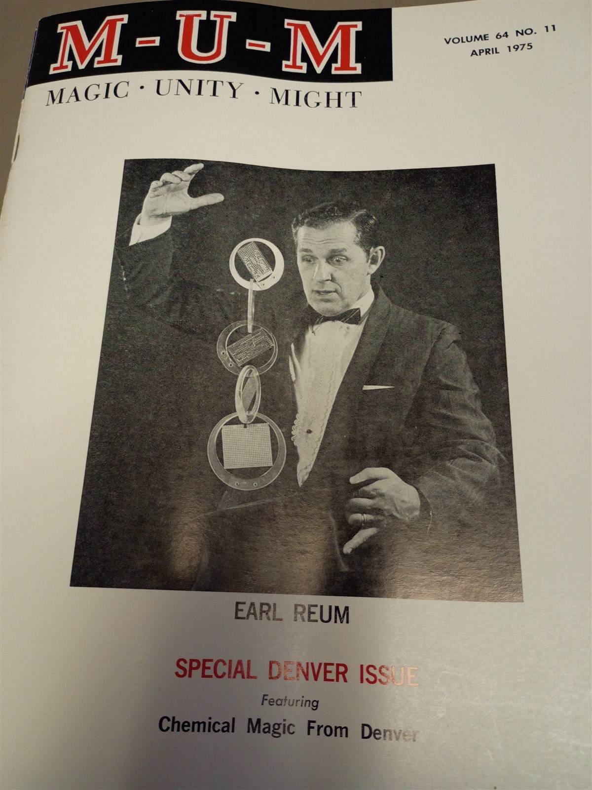 Earl Reum MUM Society of American Magicians Magazine Issue #9
