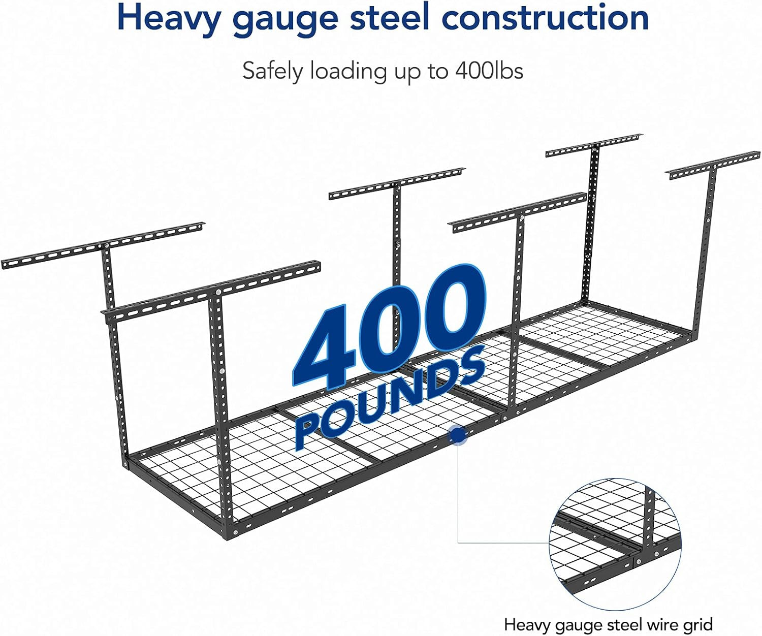 2X8 Garage Storage Rack, Adjustable Overhead Storage Organization System, Heavy