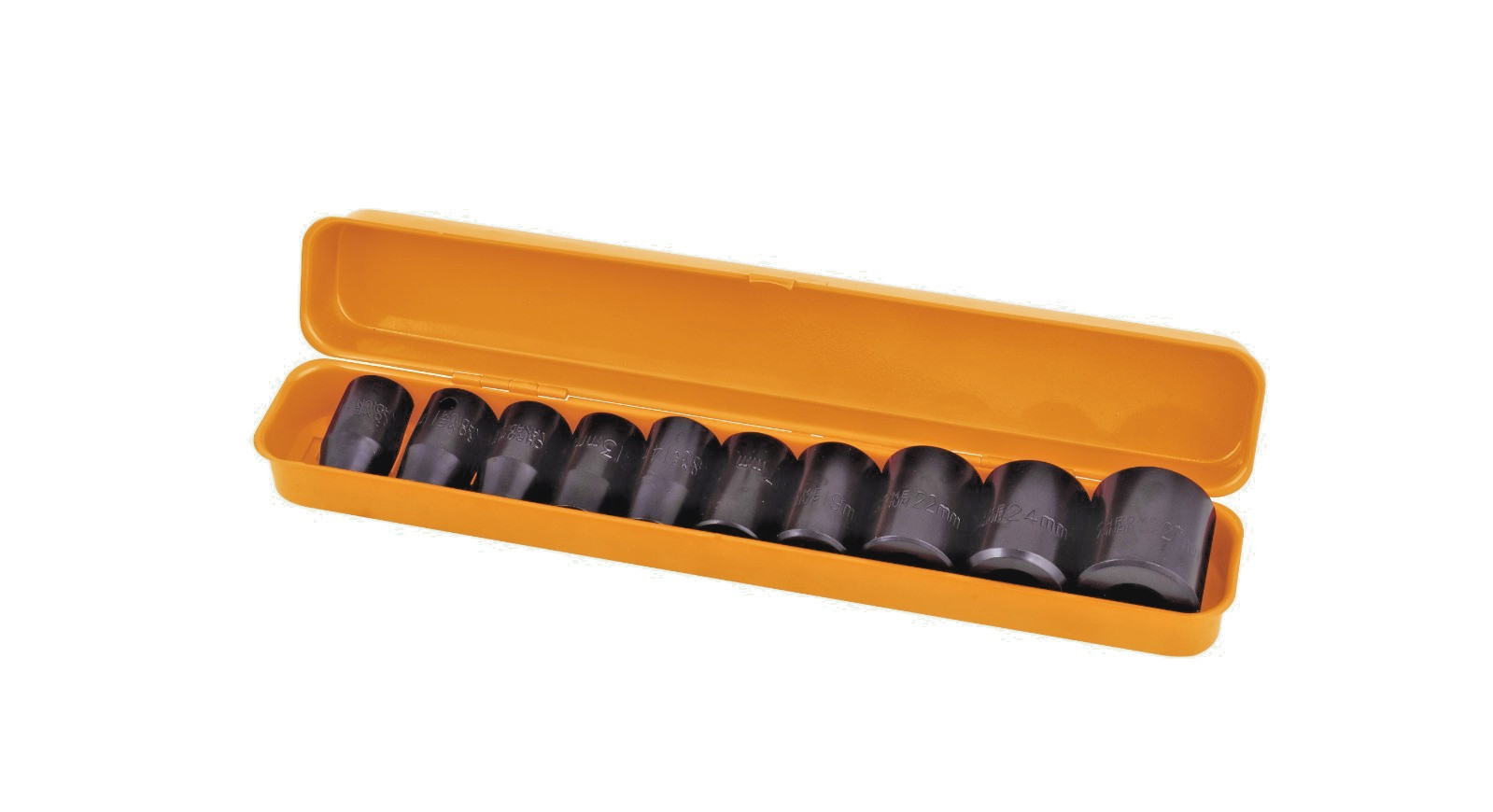 10PC 1/2" Drive Impact Socket Set SAE 7/16"–1" 6-Point CR-V HD w/ Metal Case