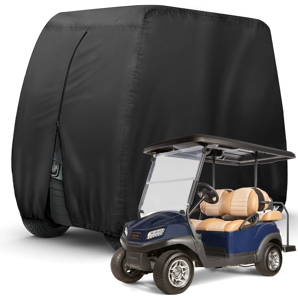 4 Passenger Golf Cart Cover Zipper Waterproof For ClubCar Villager LSV Tempo 2+2