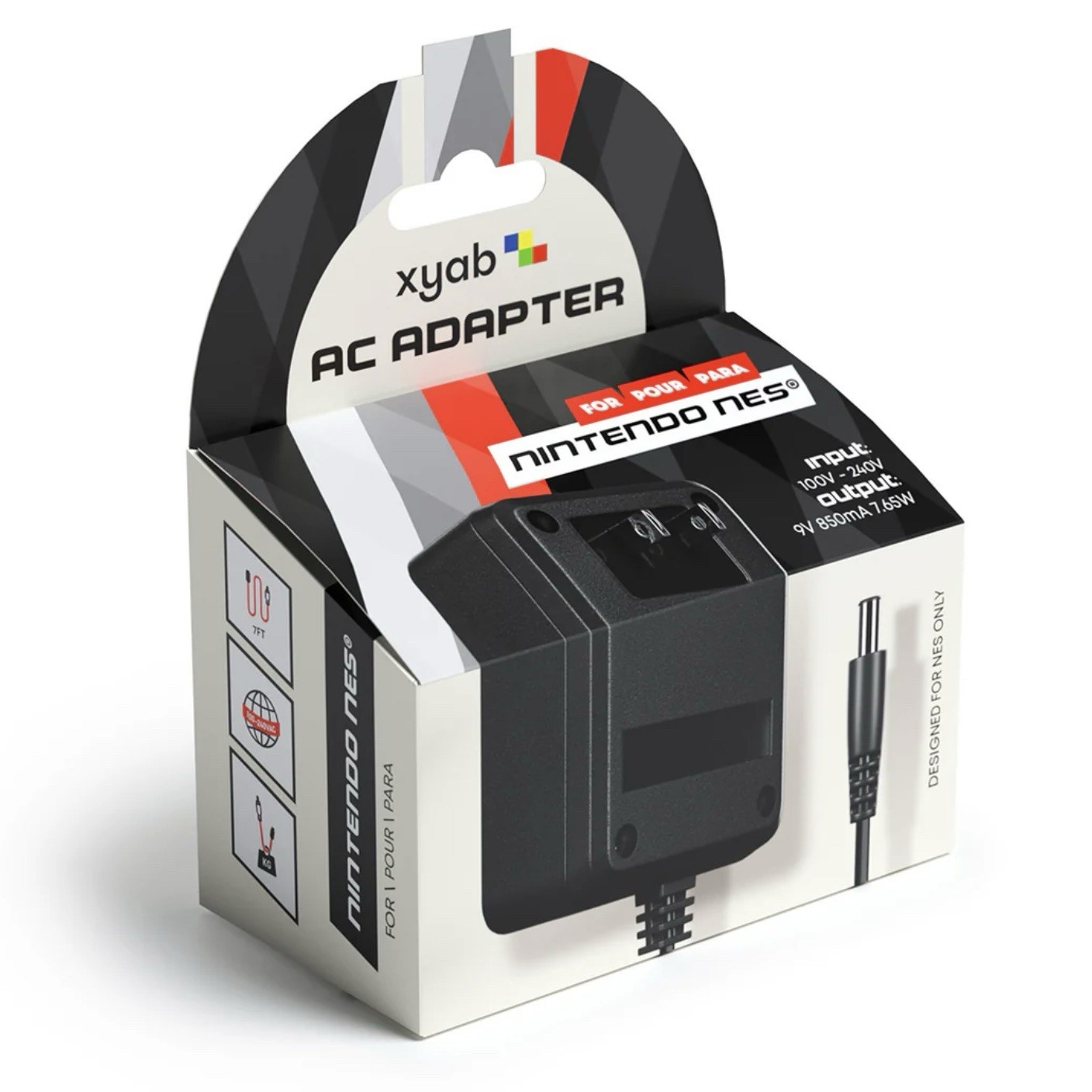 Nintendo NES Console AC Power Adapter - OEM Replacement Cable by XYAB NEW