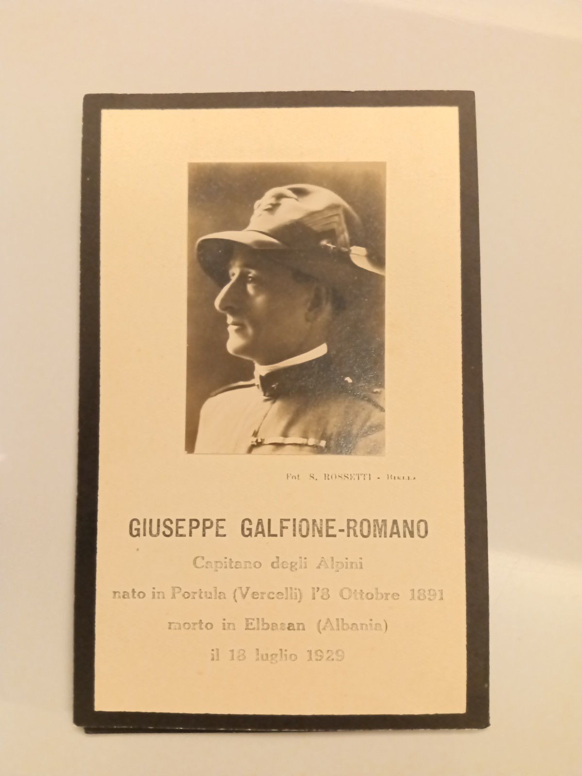 Santino Militare Luttino ww2 Captain Alpini KING Elbasan Albania Rare