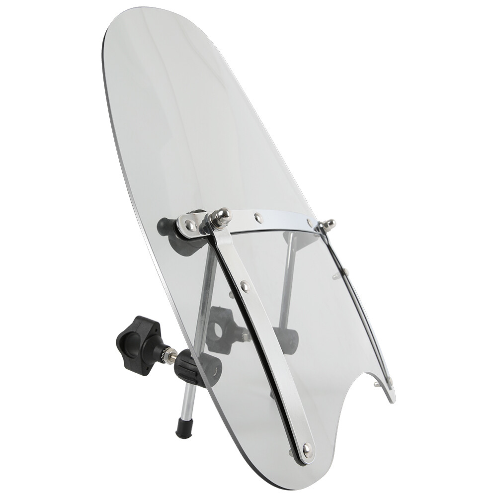 For Scooter E-bike 18"x16" Large Smoke Windshield Windscreen7/8'' 1'' Handlebar