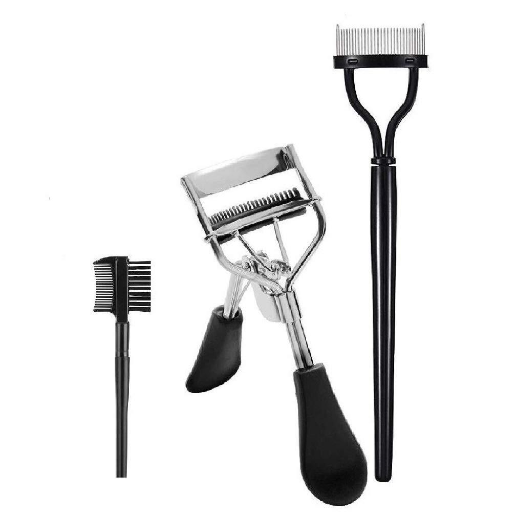 ROWAG 3pcs Eyelash Curlers Eyebrow Brush Comb Spoolie Set