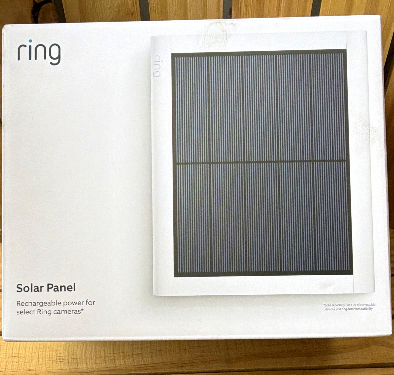 Ring Solar Panel for Select Ring Cameras, Wired, White, Versatile Mount