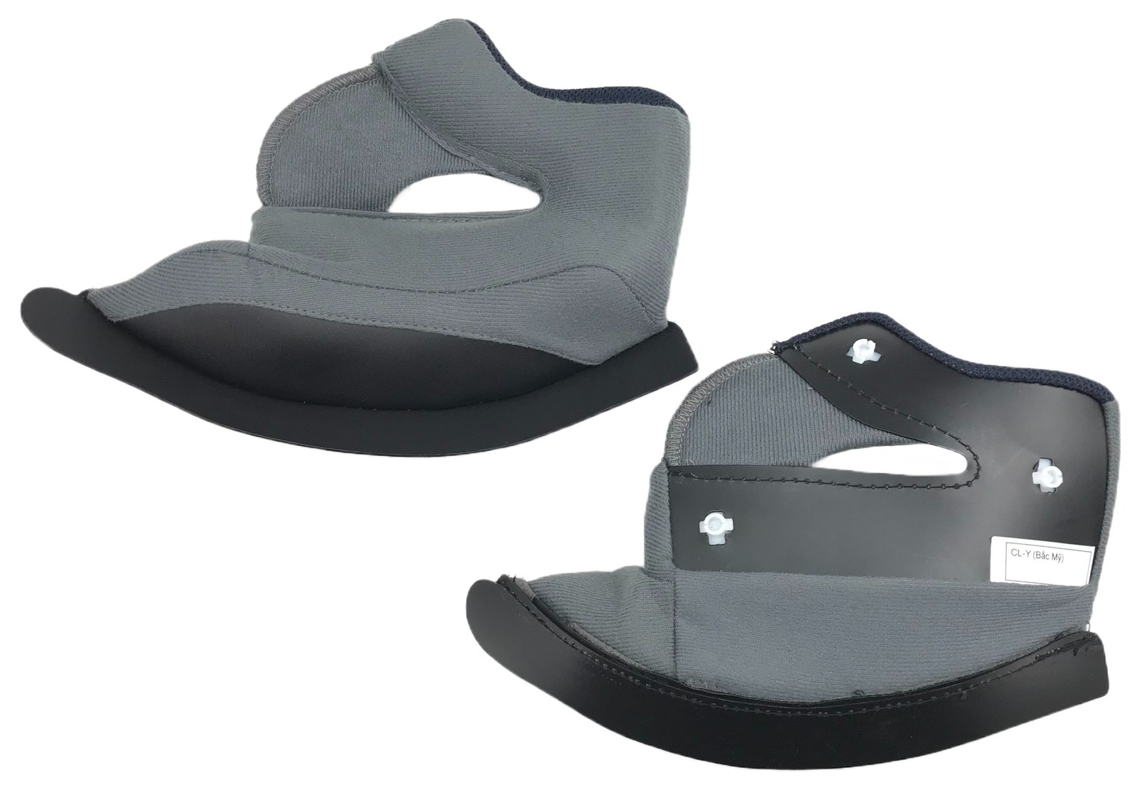HJC CL-Y Youth Helmet Cheek Pads Gray w/White Snap SM (30mm)