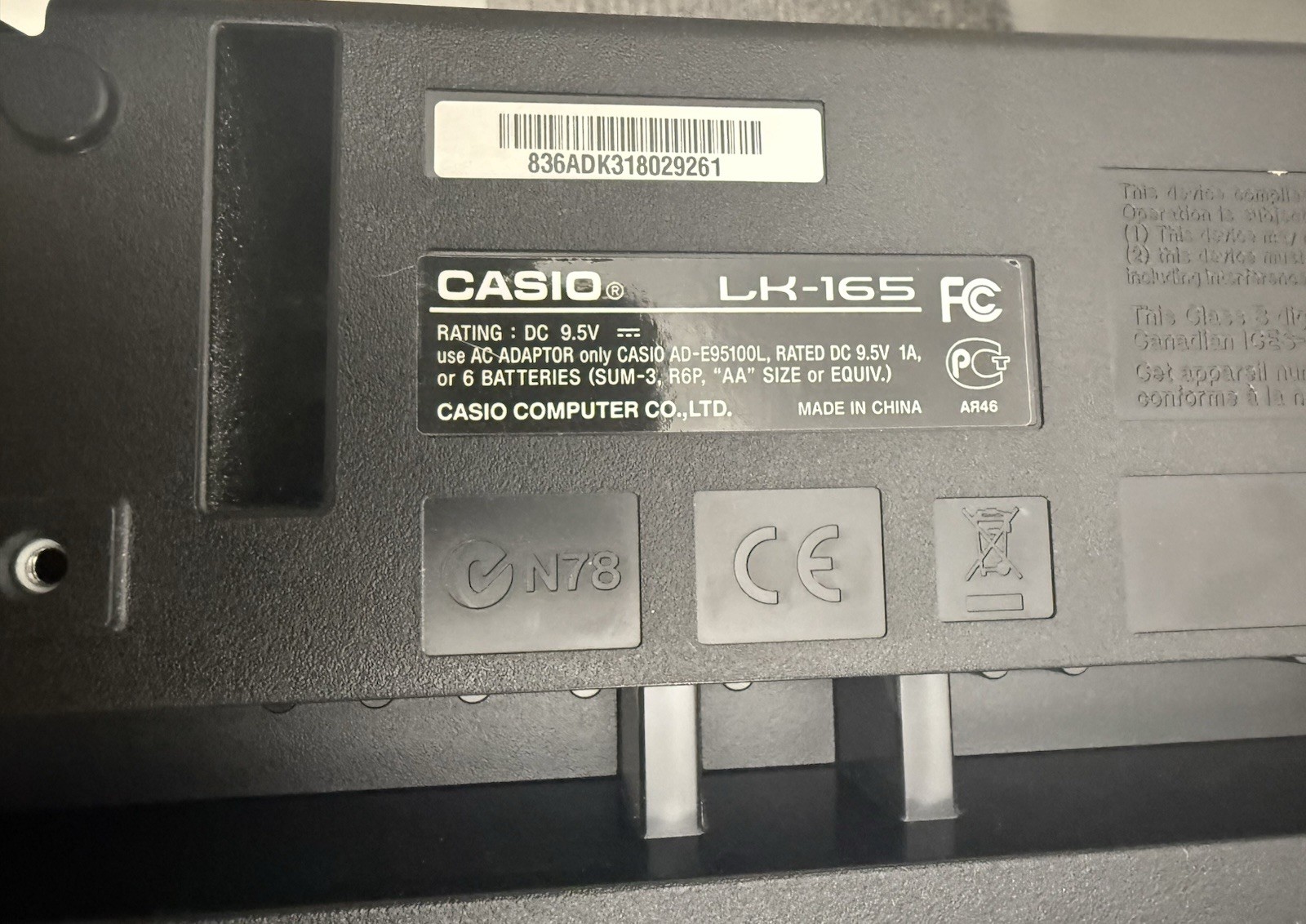 Casio LK-165 61-Key Electronic Light Up Keyboard….