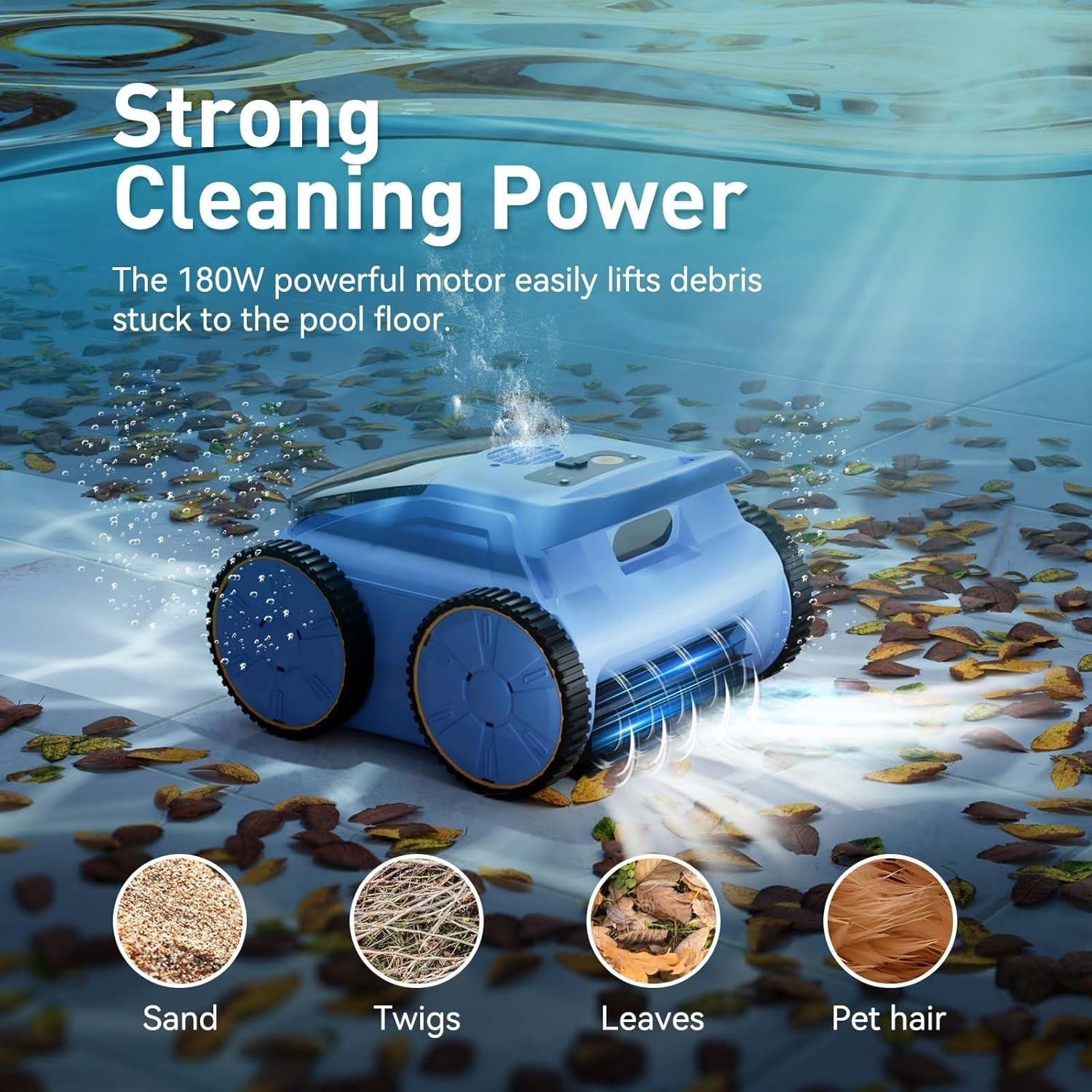 Seauto SAT20 Cordless Robotic Pool Vacuum, Wall-Climbing Smart Navigation NEW