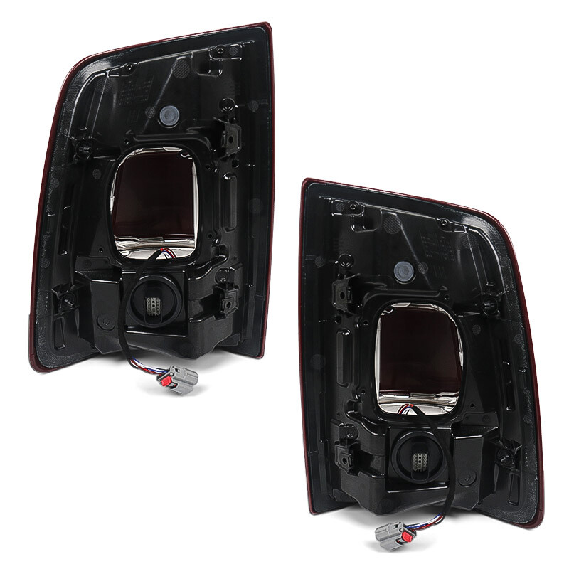Pair For 2019-2024 Dodge RAM 2500 3500 Red Bezel LED Tail Lights w/ Blind Spot