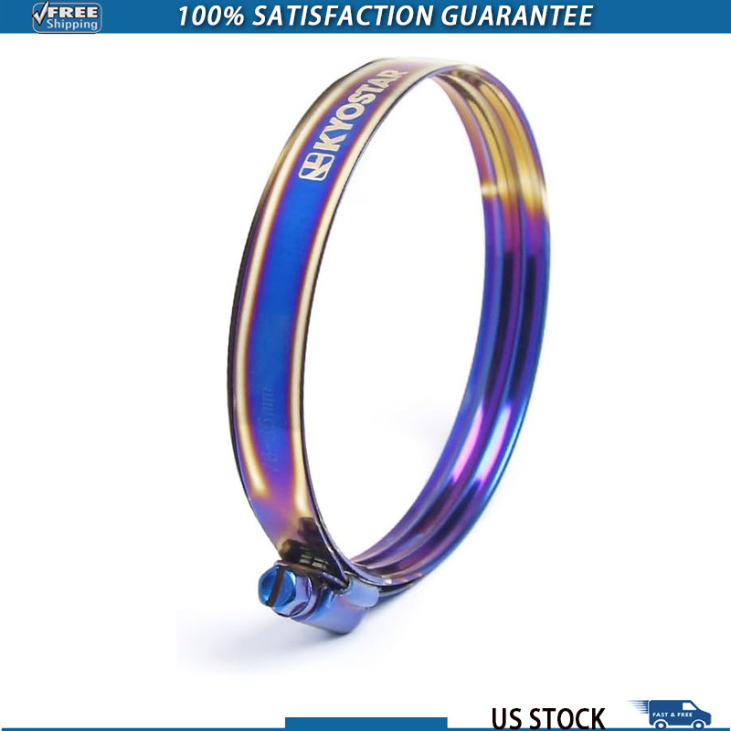 American Double Layer Adjustable Stainless Steel Clamp, Titanium Blue, Diameter
