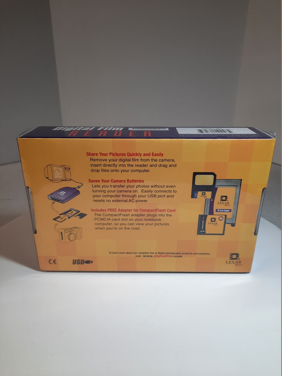 Lexar RW007-001 Compact Flash SmartMedia PC Card USB Reader Sealed