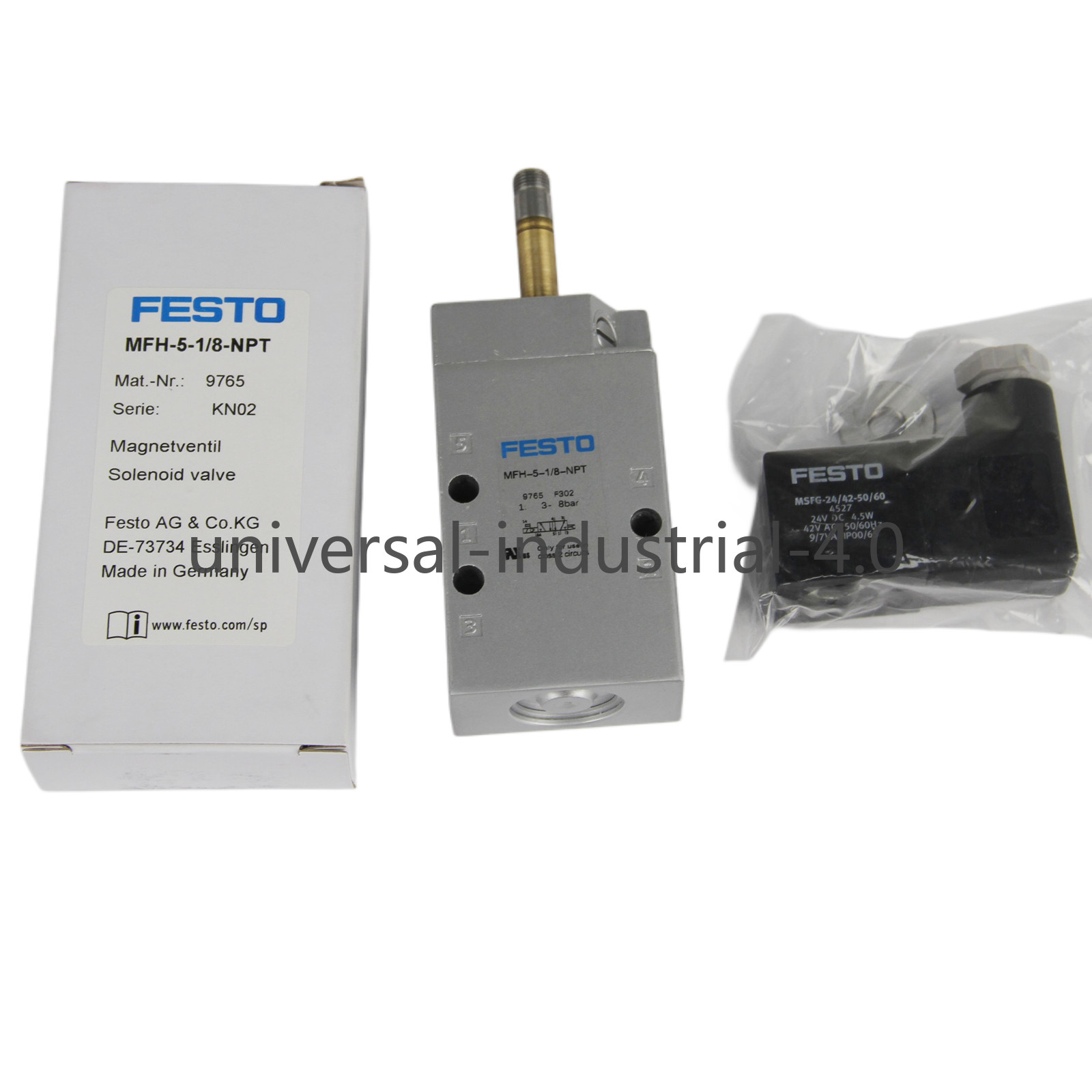 New In Box FESTO MFH-5-1/8-NPT Solenoid Valve