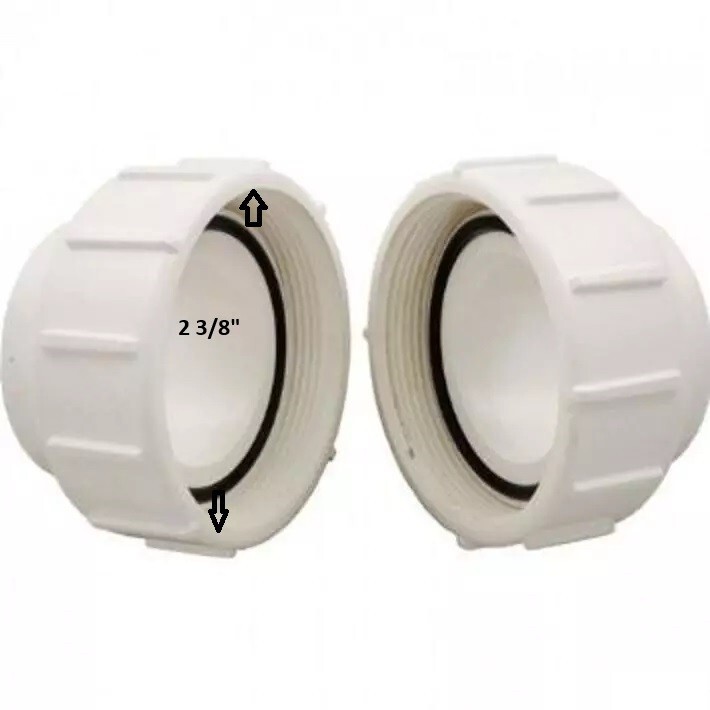 TWO Spa Pump Unions 1.5" replaces Waterway 400-4060 Gecko 52271000 AquaFlo