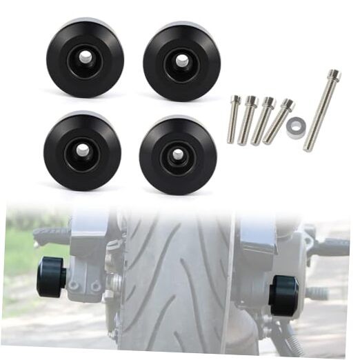 Motorcycle Front Rear Fork Wheel Frame Slider Crash Protector Compatible with