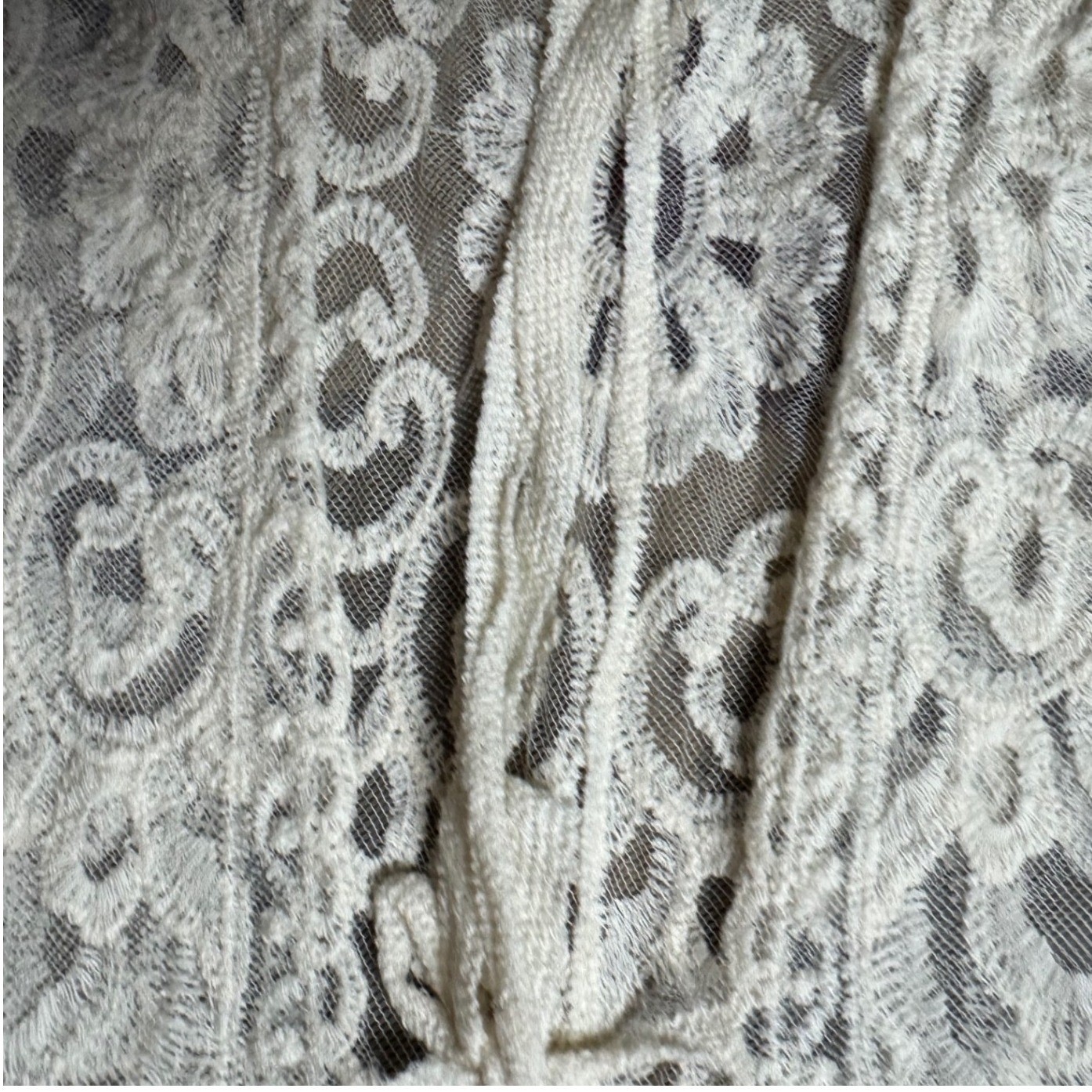 Do Everything In Love Floral Lace Kimono Duster Ivory Short Sleeve Boho
