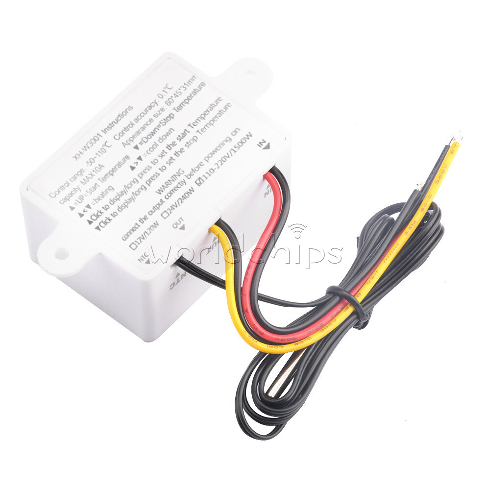 AC 220V w3001 LED Temperature Controller 10A Thermostat Control Switch Probe