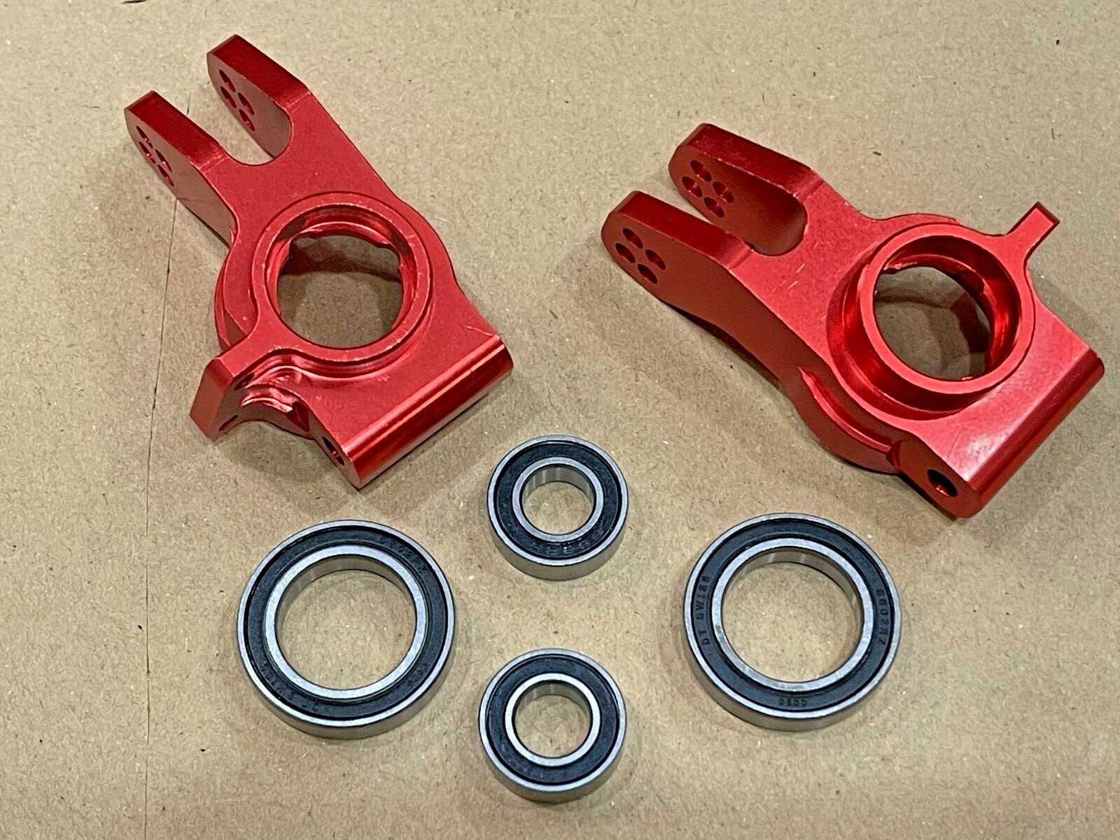 Aluminum Rear Hubs With Heavy Duty Bearings for Arrma 1/7 Limitless RED