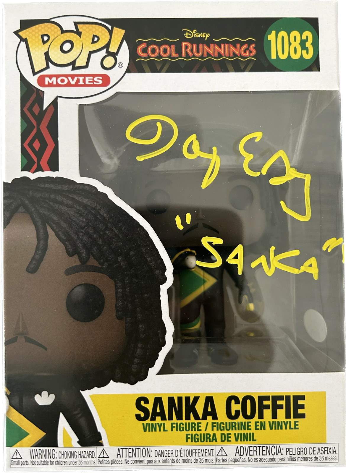 Cool Runnings Movie Jamaica Bobsled Official Sanka Funko Signed by Doug E. Doug