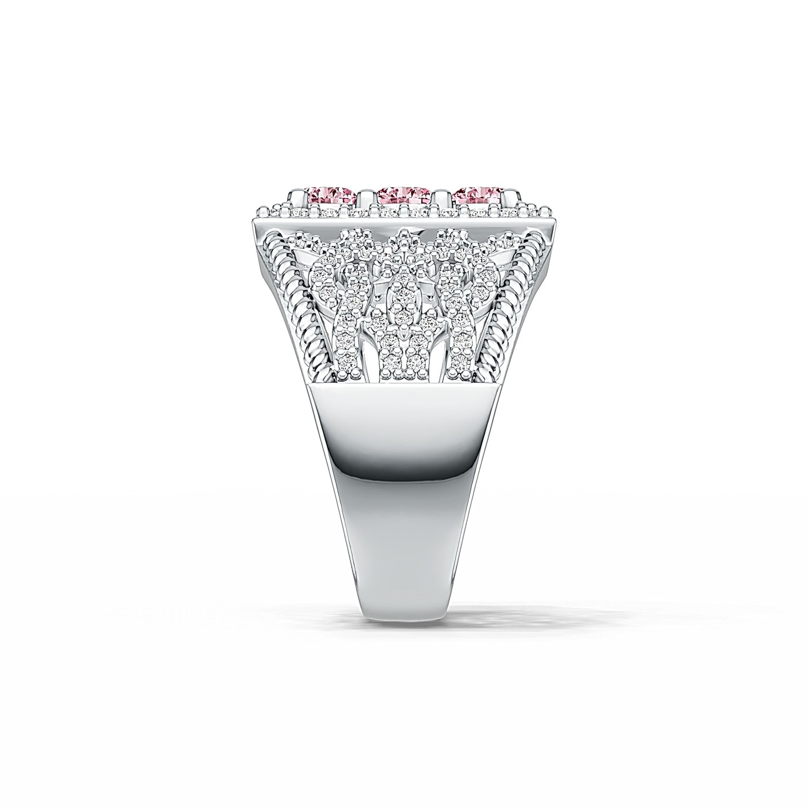 Sterling Silver Semi Mount Ring Setting Round RD 4x4mm White Topaz