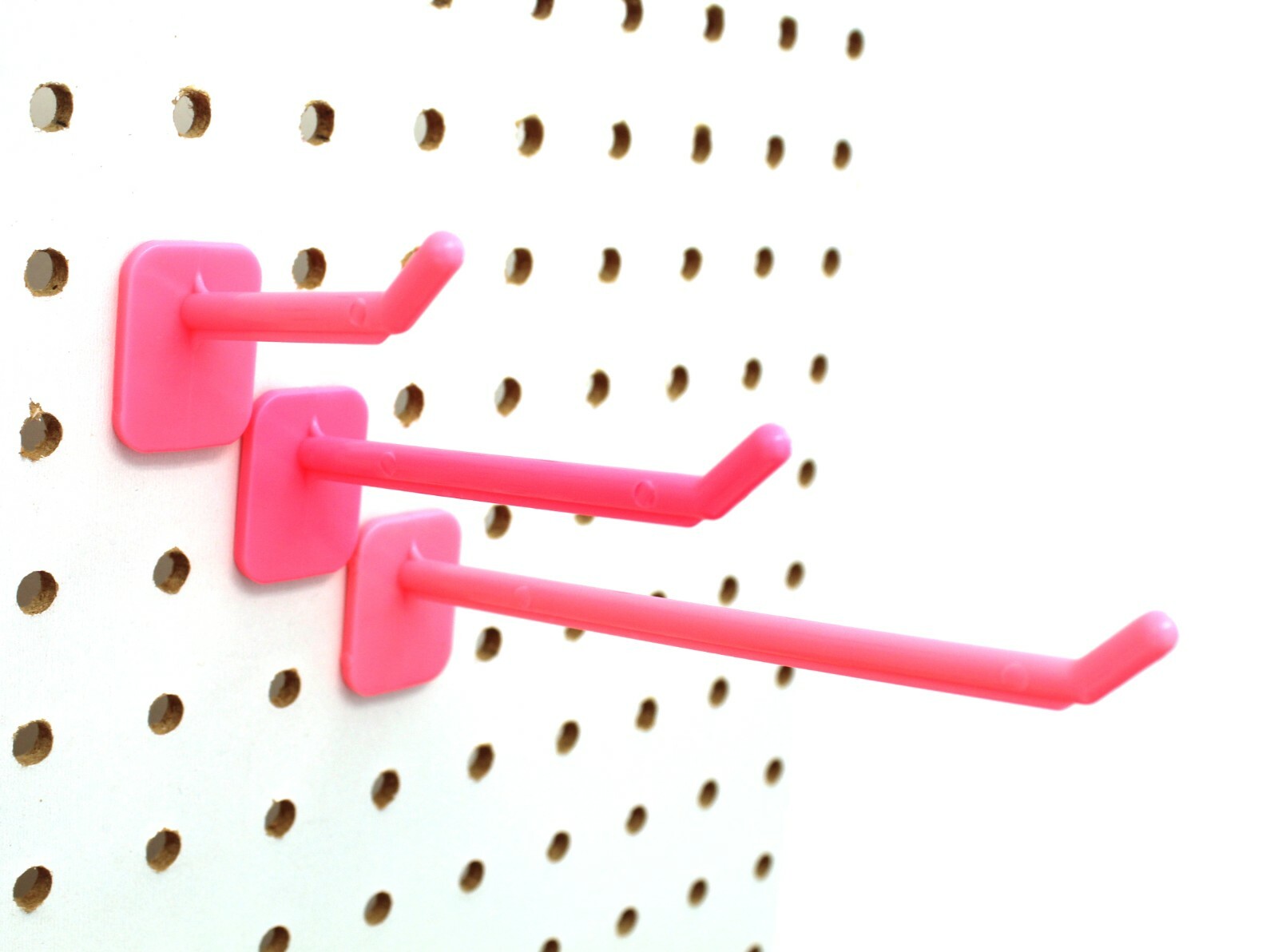 2" 4" or 6" Pink Plastic Pegboard Hooks Garage/Tools/ Storage/Craft/ 25 50 packs