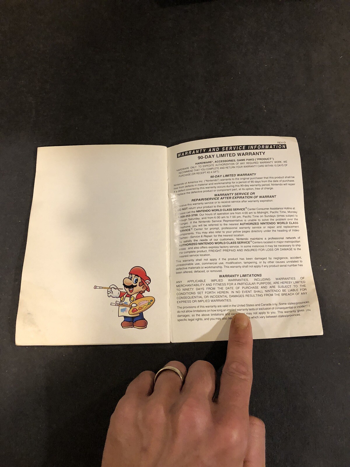 Mario paint snes manual