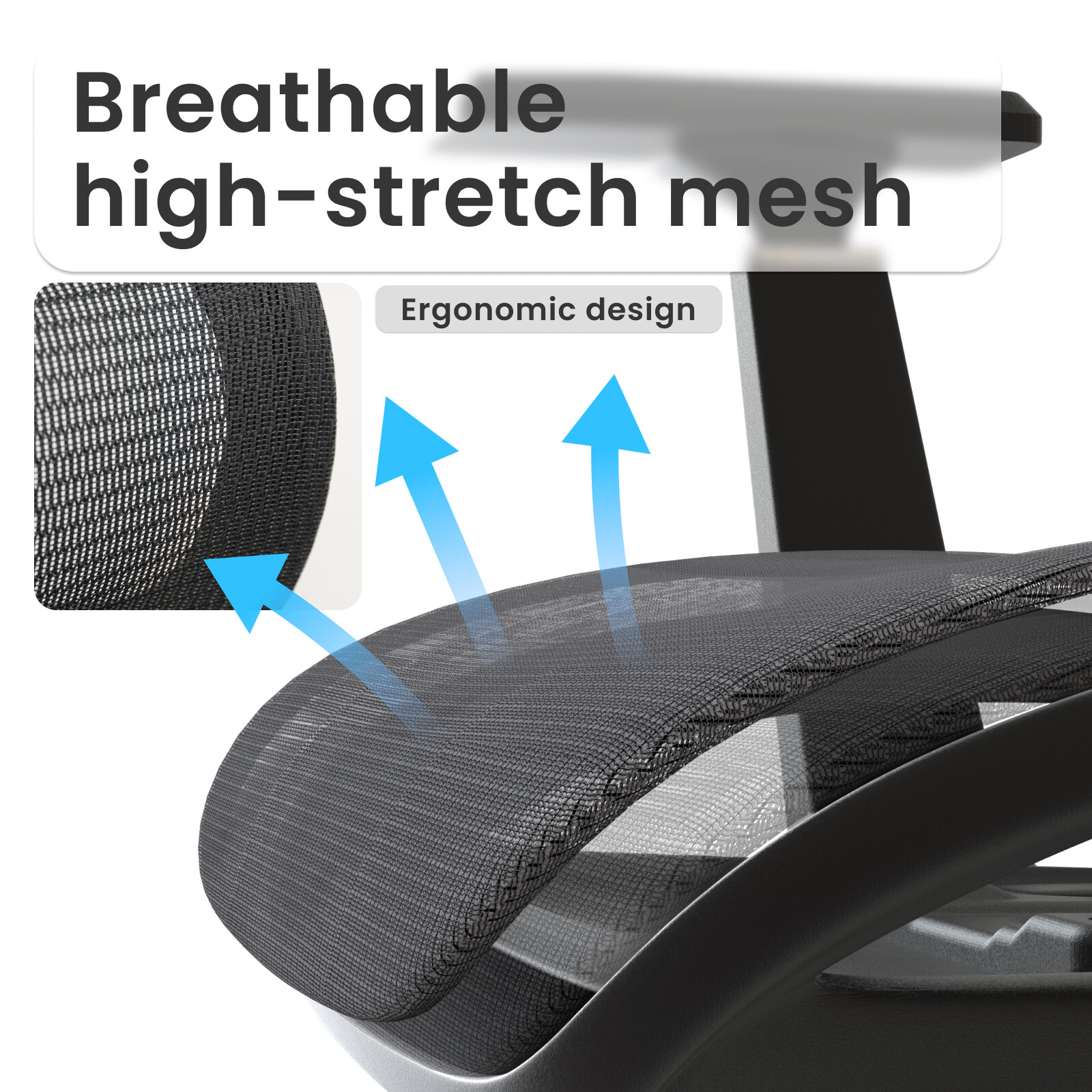 Ergonomic Mesh Office Chair, Adjustable Lumbar High Back Desk Chair 3D Headrest