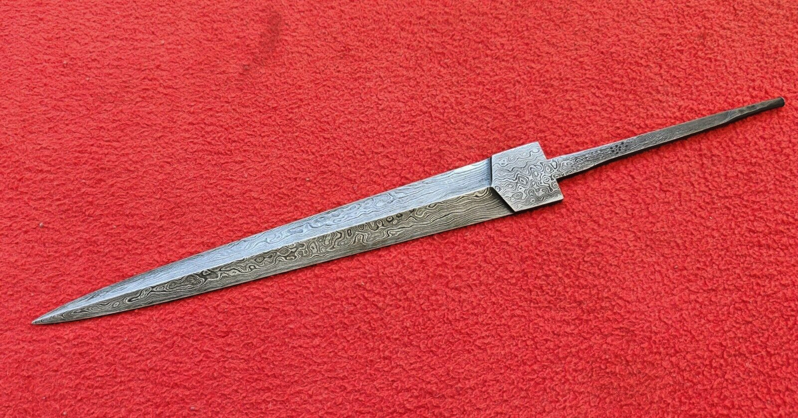 Damascus Steel German Boot Dagger Blank Blade