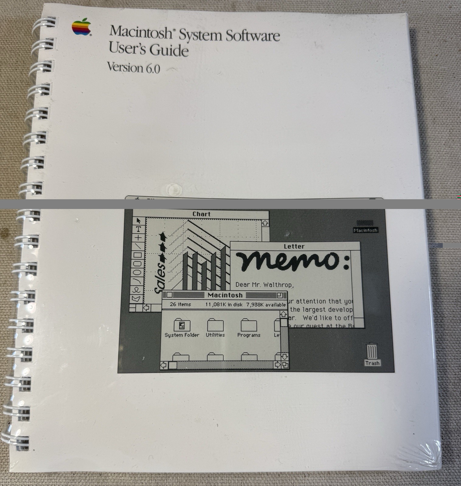 1988 Apple Macintosh Software System Update Version 6.0 Complete 4 Discs Manual