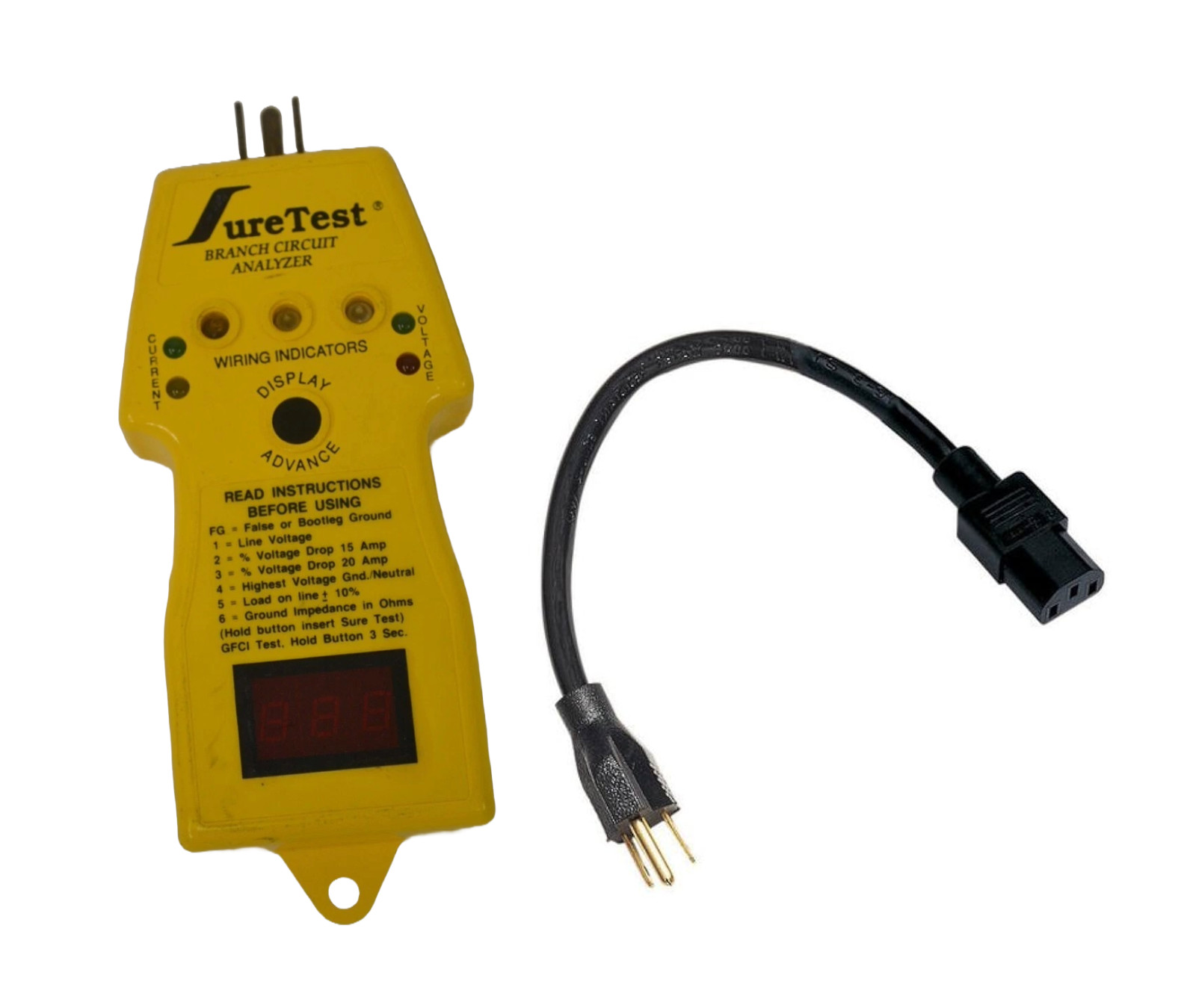 SureTest ST-1D (7C93) Branch Circuit Analyzer + Cord