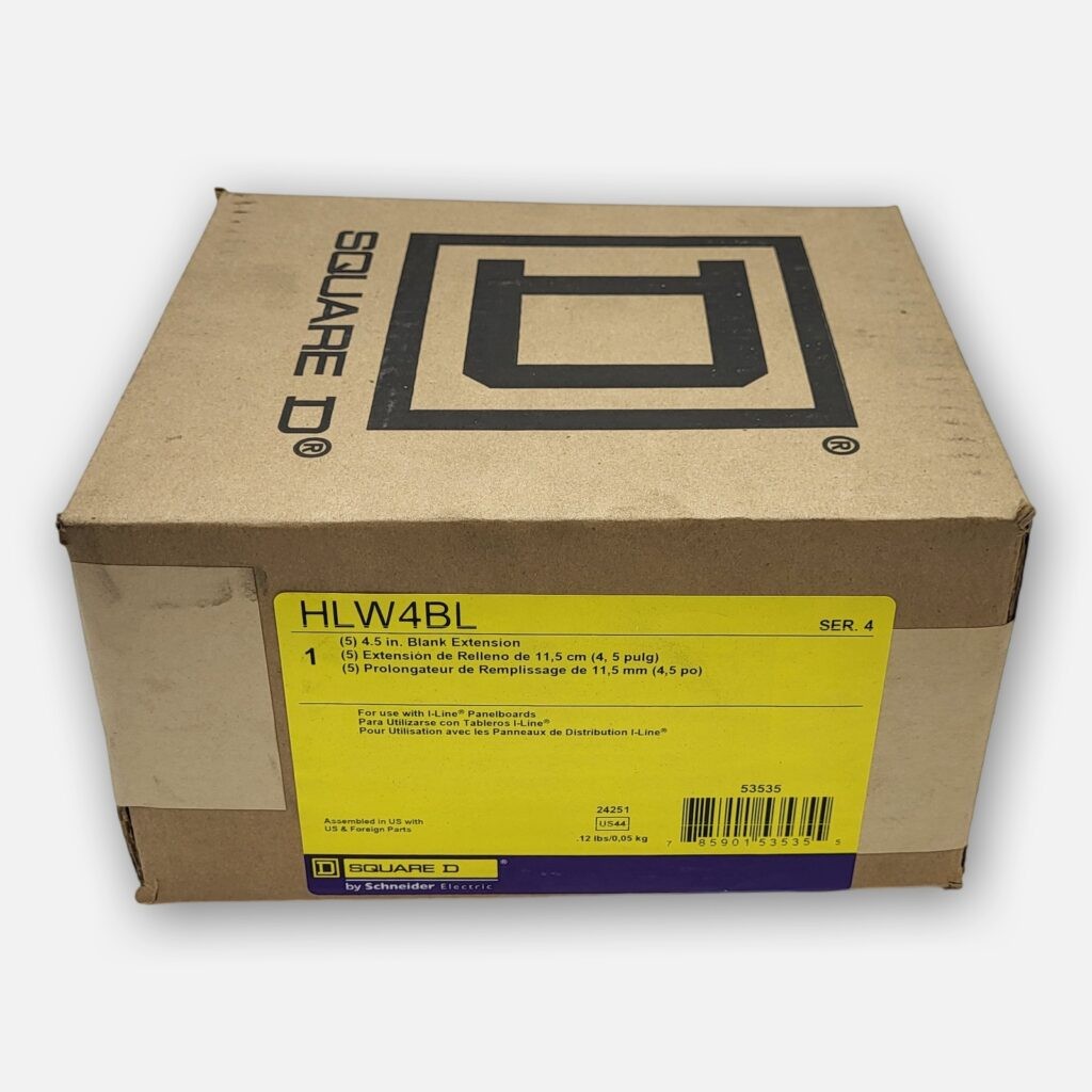 SEALED NEW BOX OF 5 SQUARE D HLW4BL /4 4.5" BLANK EXTENSION 53535