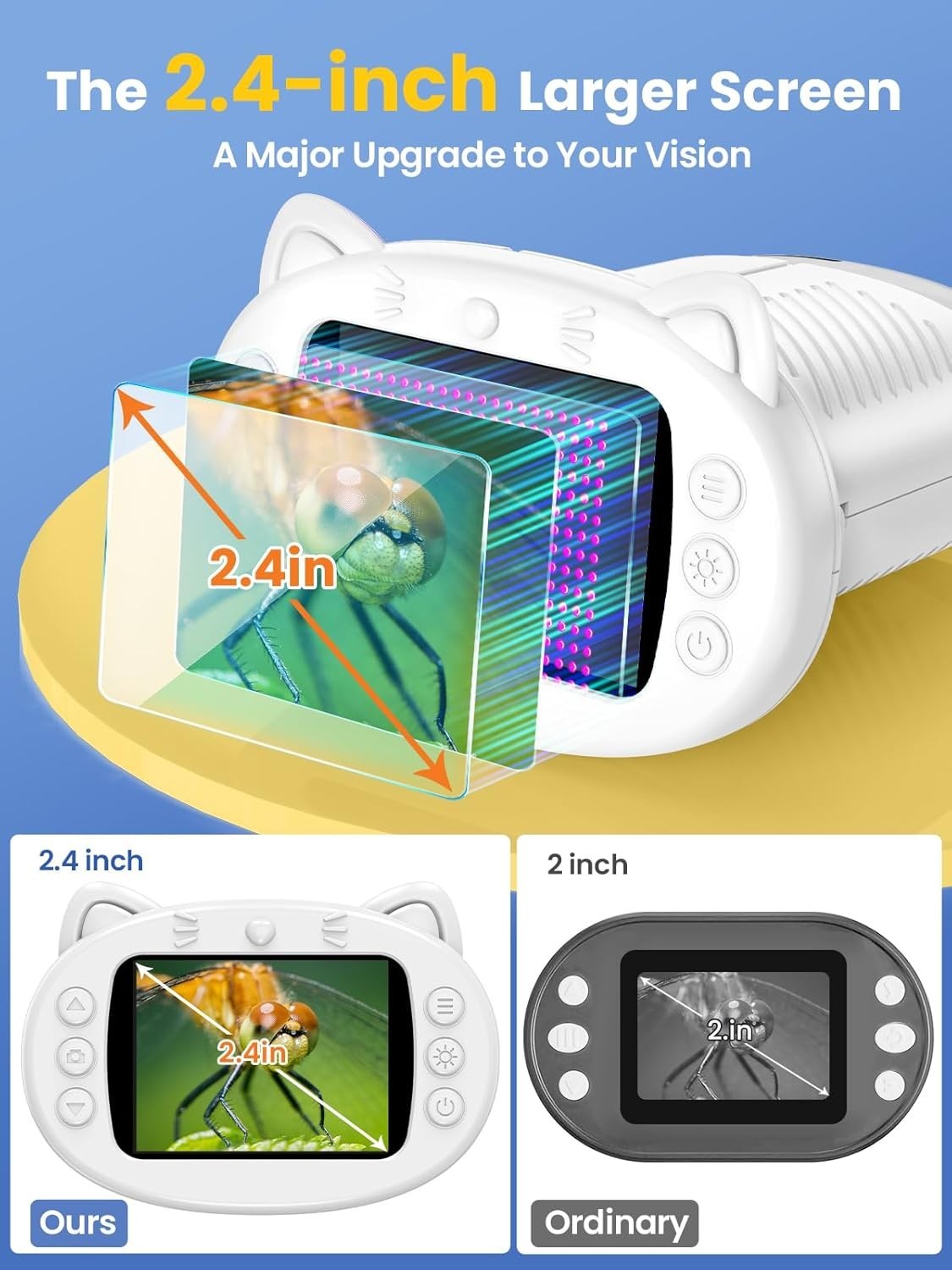 Educational Digital Microscope for Kids - 2.4 Inch Screen & 200 Photo Storage