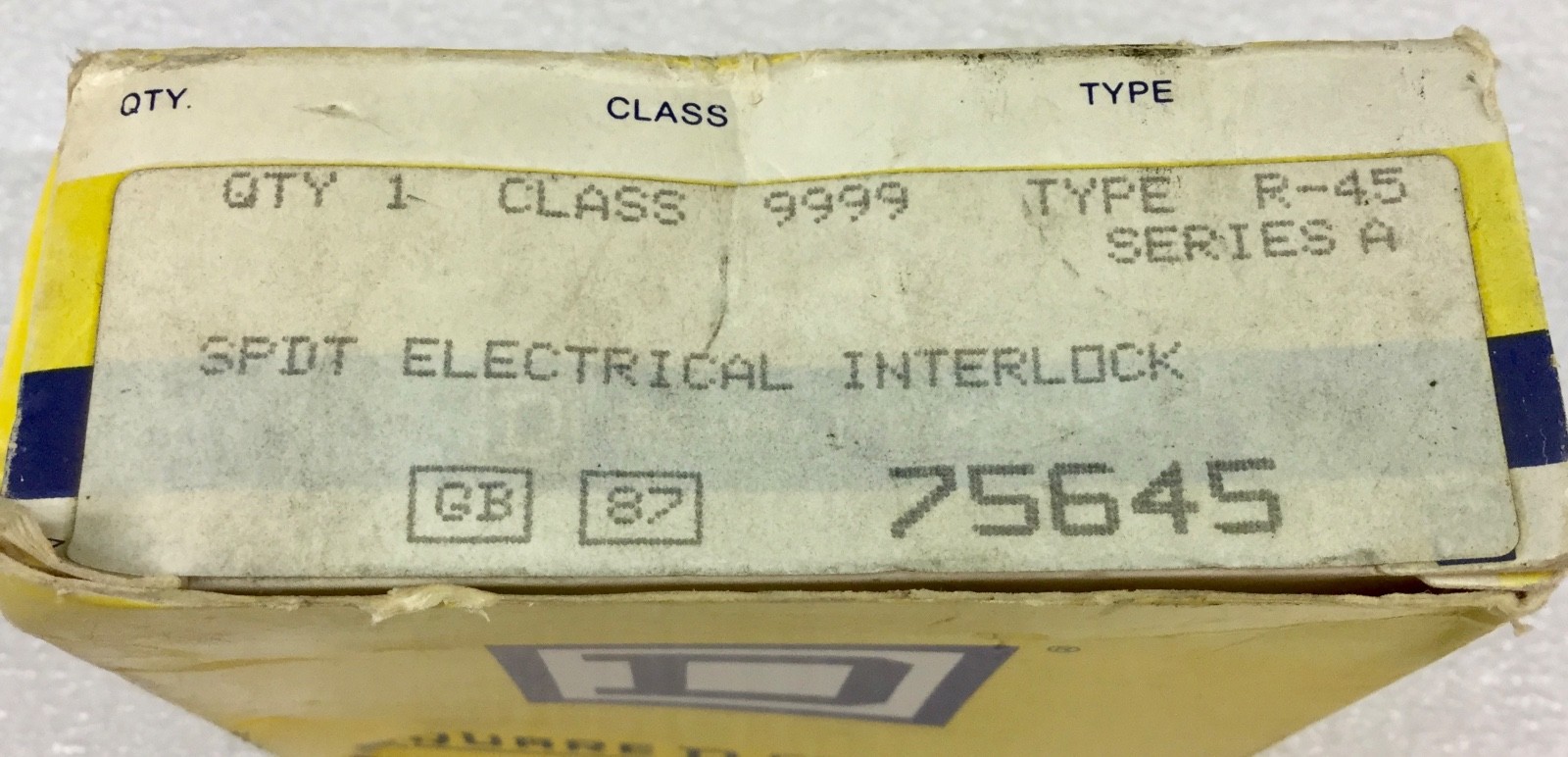 SQUARE D 75645 SPDT ELECTRICAL INTERLOCK NOS NEW IN BOX