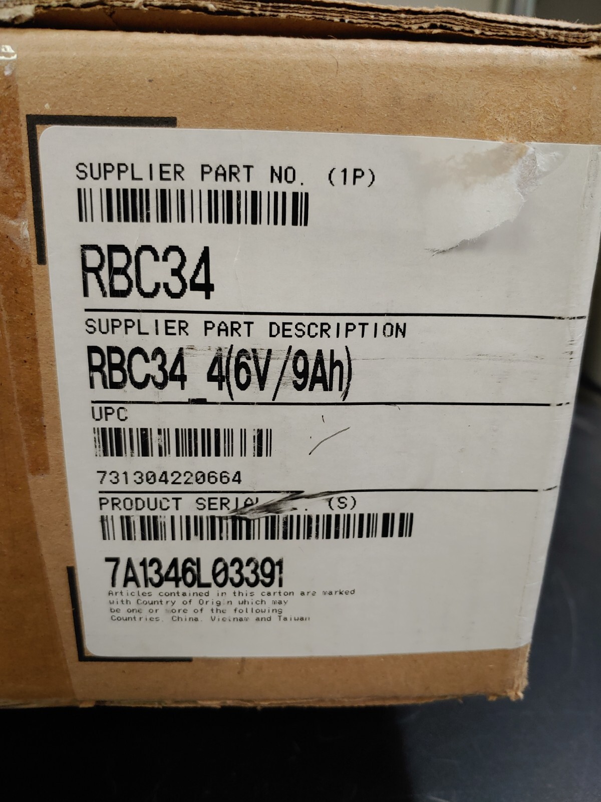 APC RBC34 Replacement Battery Cartridge #34