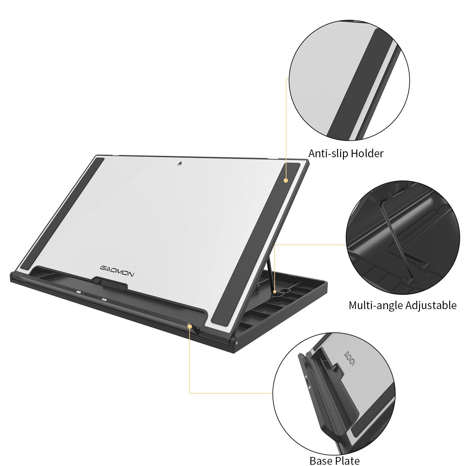 GAOMON Aluminum Adjustable Flexible 6 Angles Tablet Stand GMS01 for PD1161