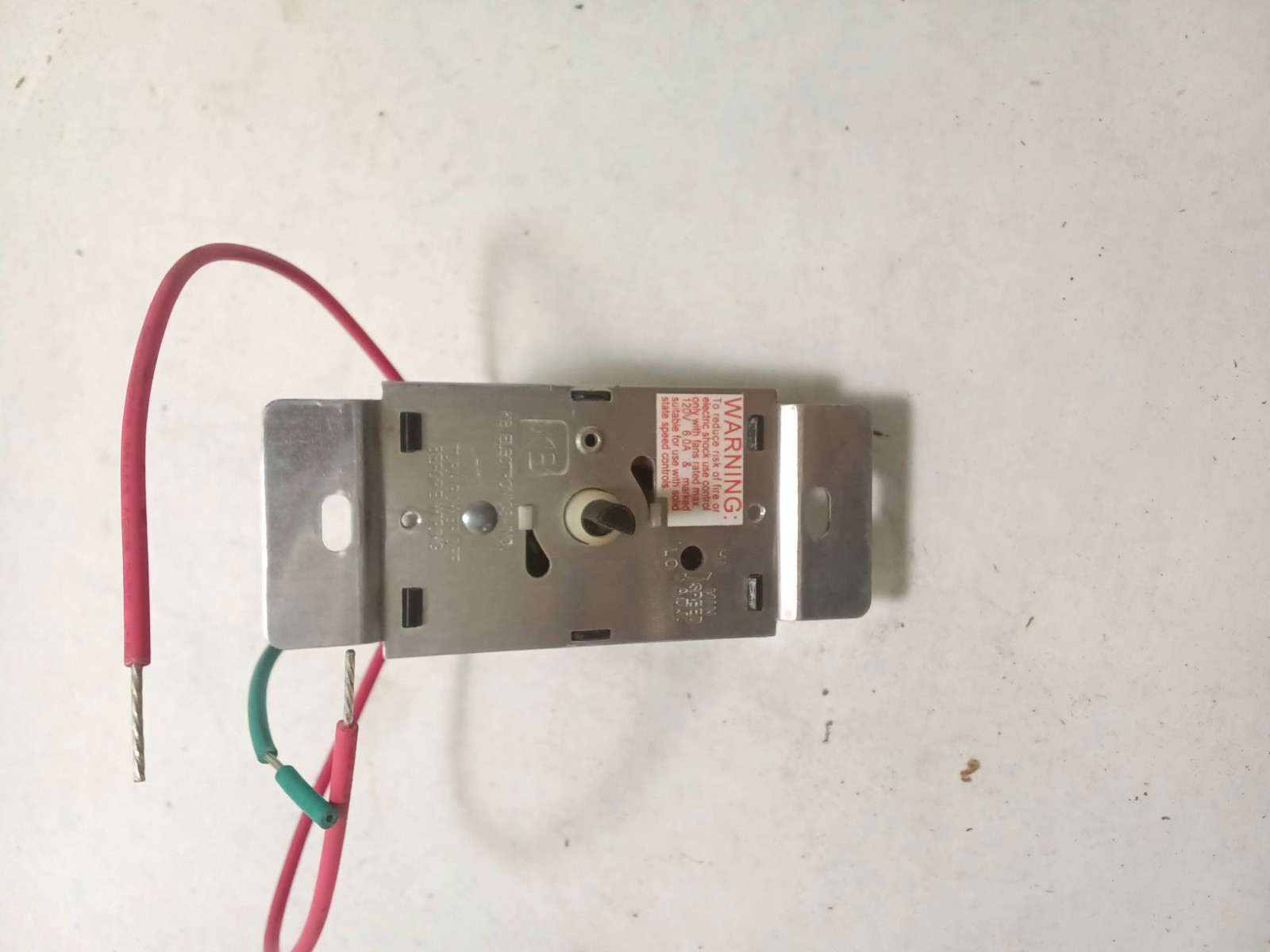 KB Electronics Vari-Speed Motor Speed Control Wall Mount MISSING PARTS (E8D1)