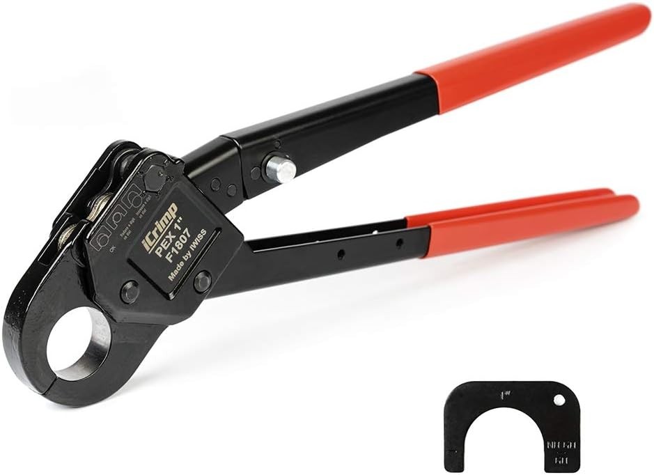 Angle Head F1807 PEX Pipe Crimping Tool Copper Rings 1-inch Angle Single
