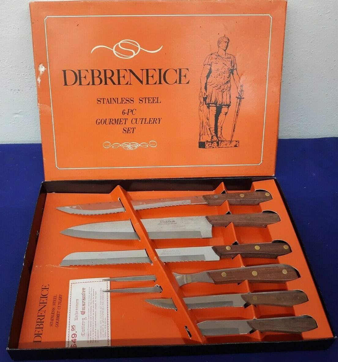 Vintage TUSTEN for Debreneice Stainless Steel 6 Piece Gourmet Cutlery Set NICE