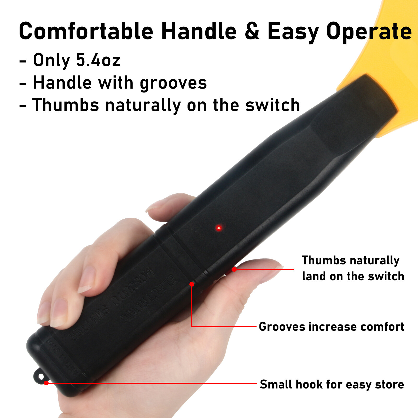 2Pcs Electric Mosquito Fly Swatter Pest Insect Killer Handheld Bug Zapper Racket