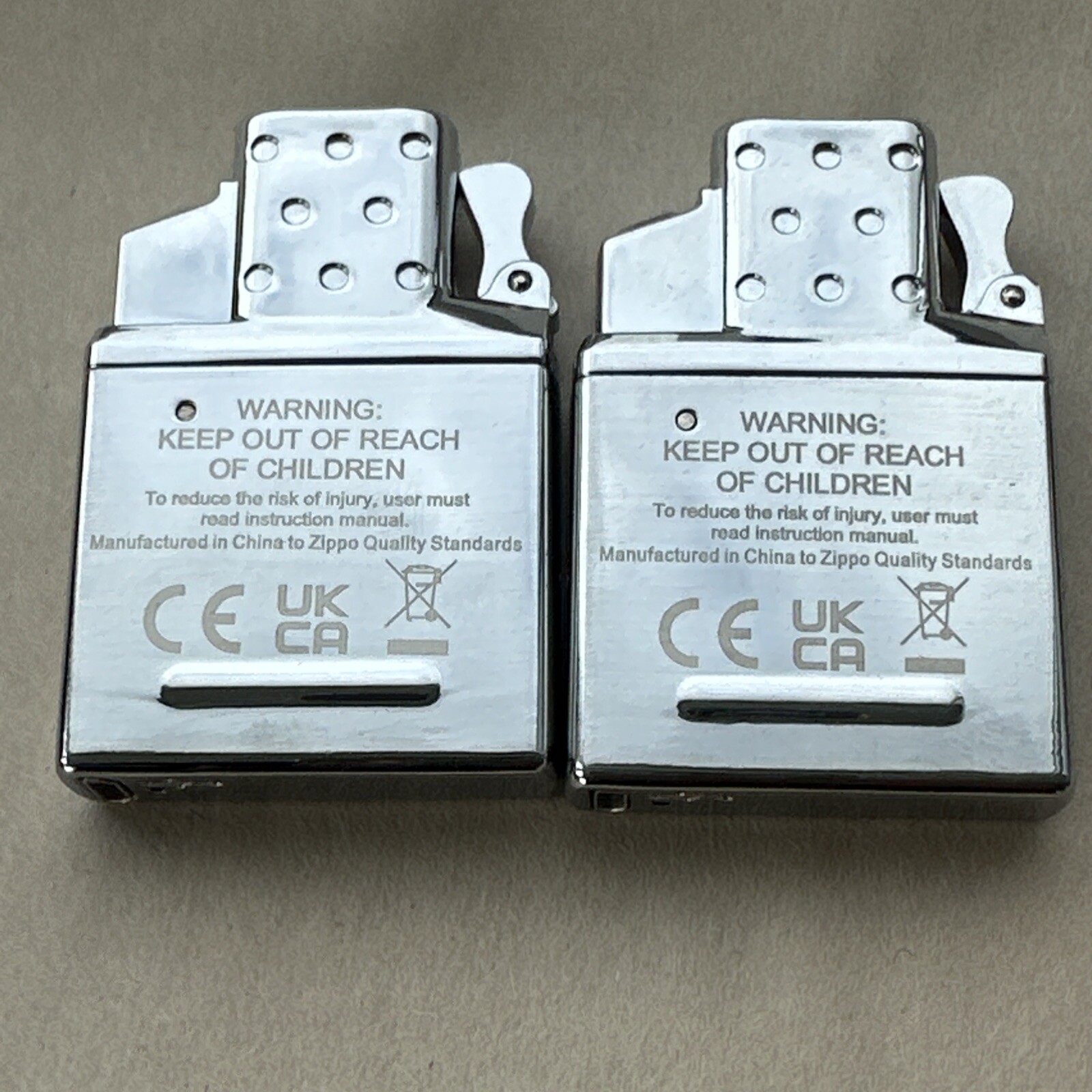 2 X Zippo Arc Lighter Insert. NEW UNUSED.