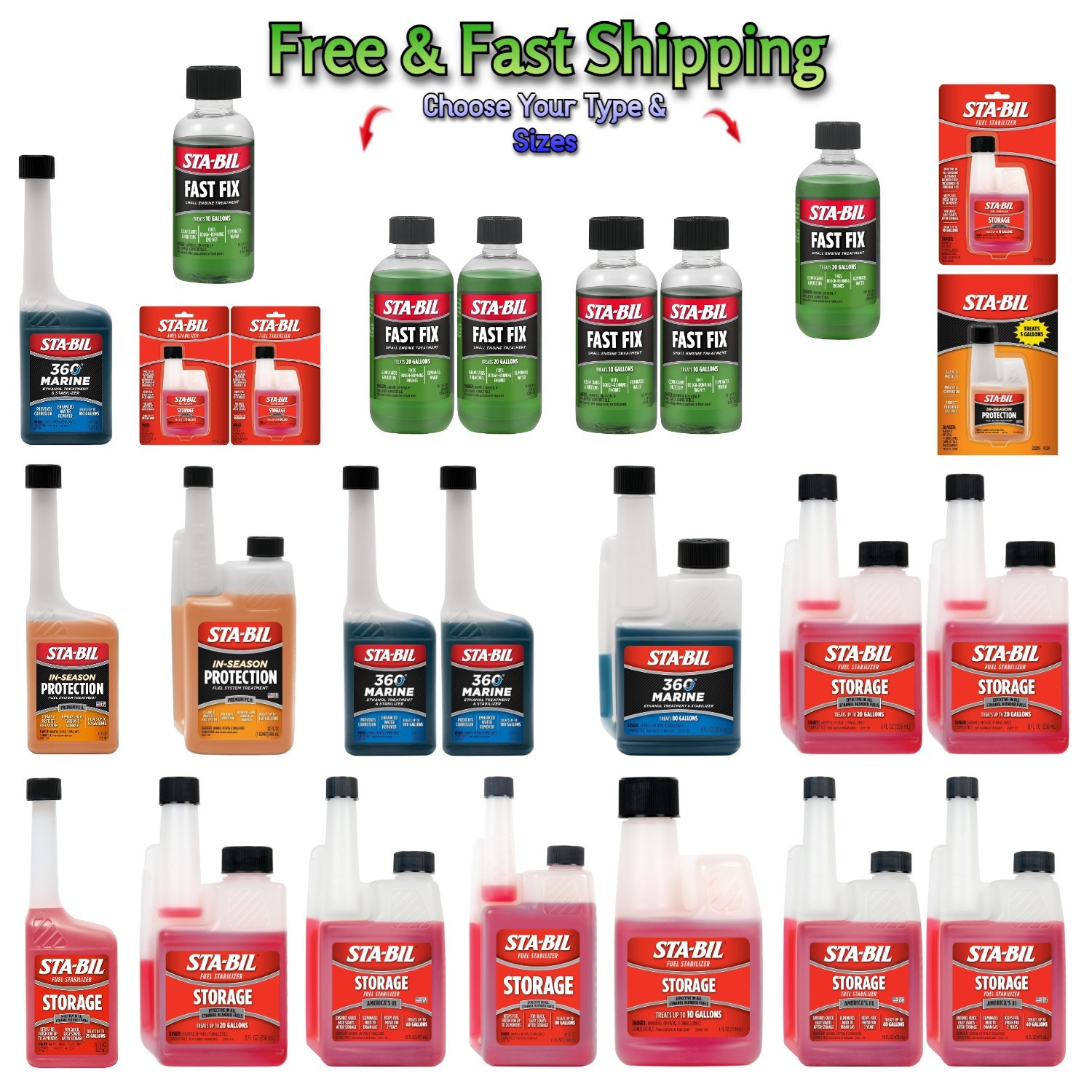 STA-BIL Storage Fuel Keeps Fuel Fresh for 24 Months (Select Size & Type)